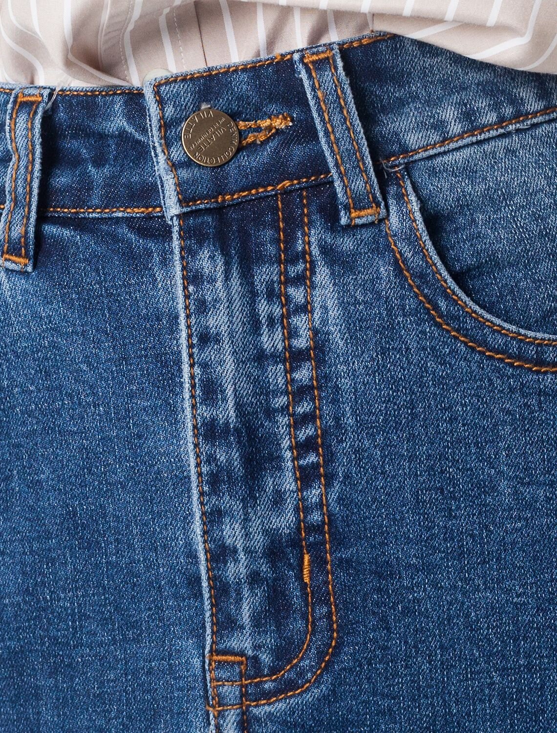 VILATTE Юбка 590369 D56.089 темно-синий