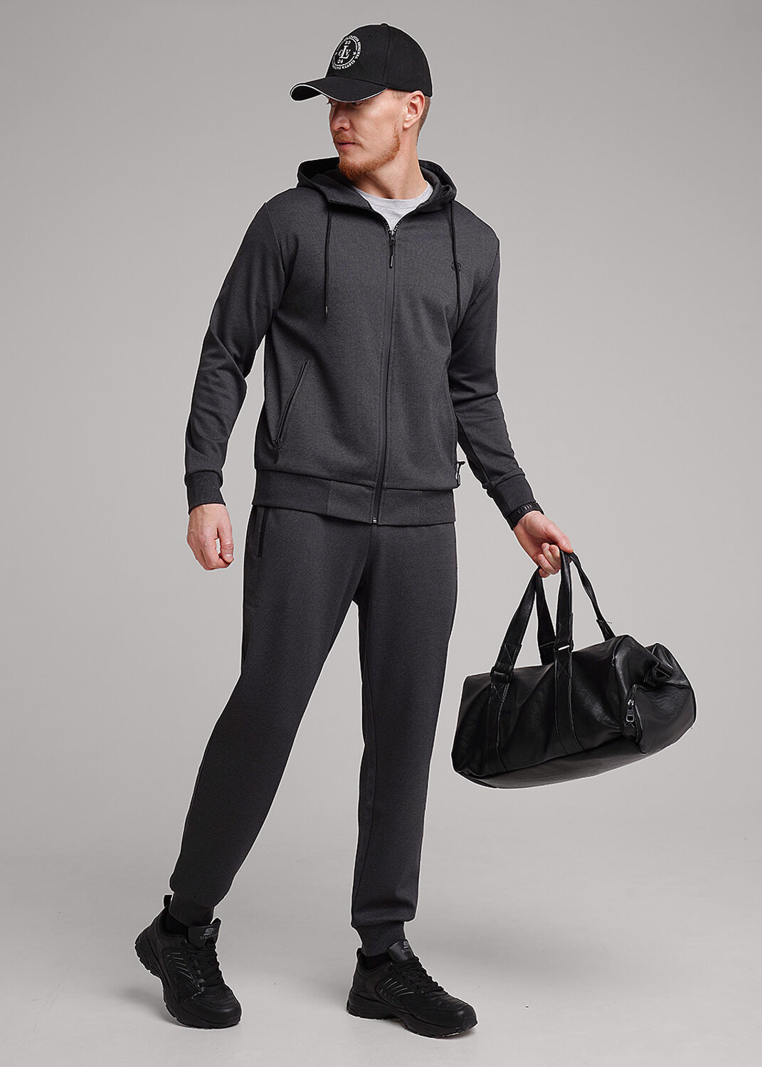 CLEVER Брюки 590389 662105зэ maxi чёрный/т.серый