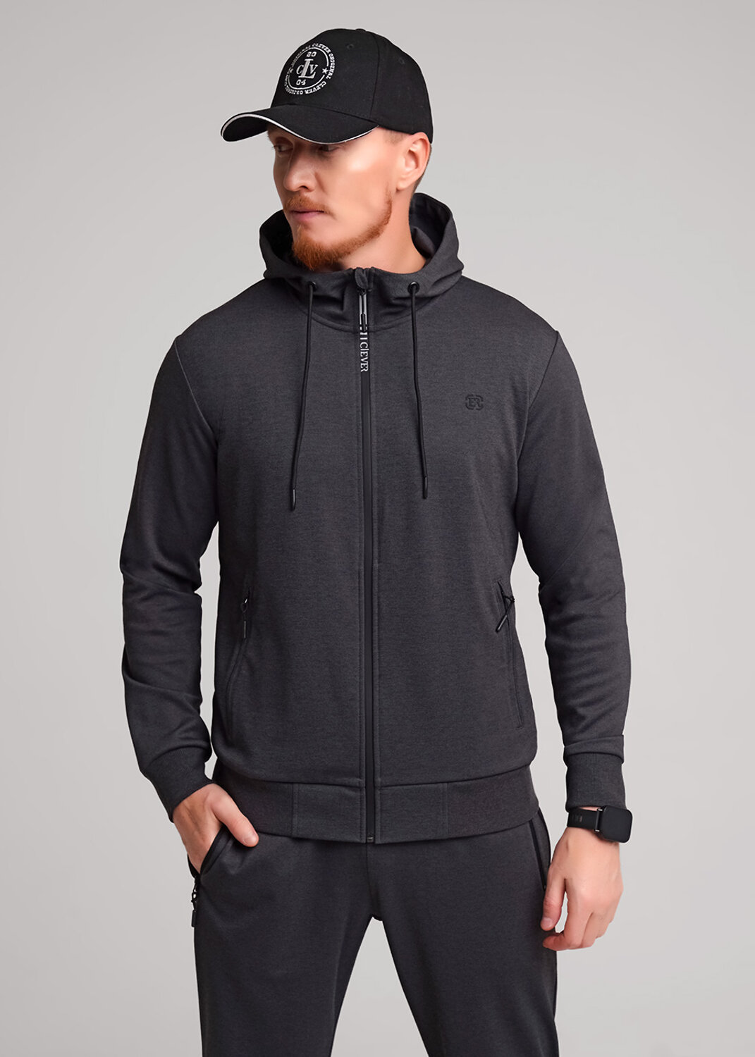 CLEVER Куртка 590392 662108зэ чёрный/т.серый