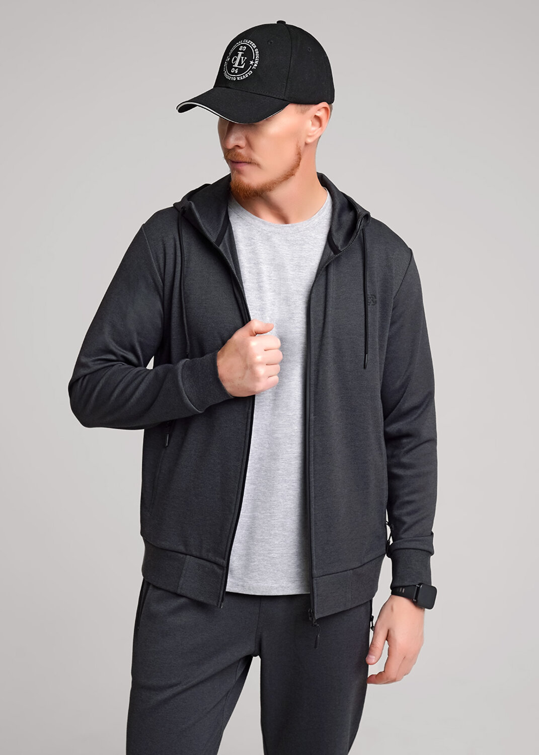 CLEVER Куртка 590392 662108зэ чёрный/т.серый