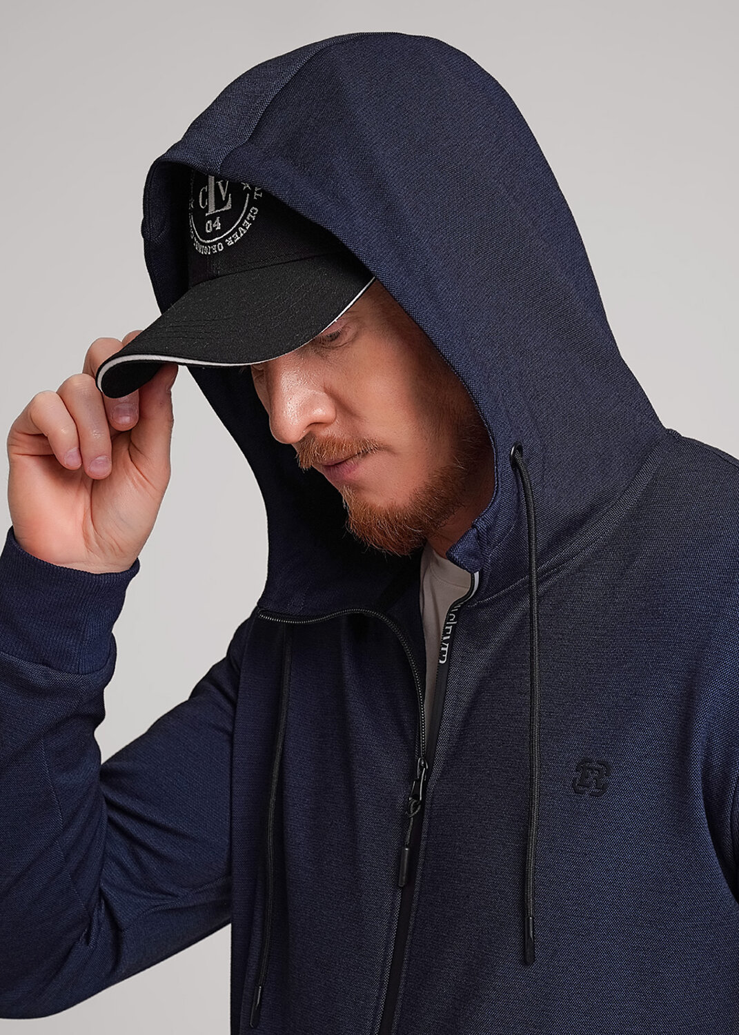 CLEVER Куртка 590396 662108зэ maxi т.синий/чёрный