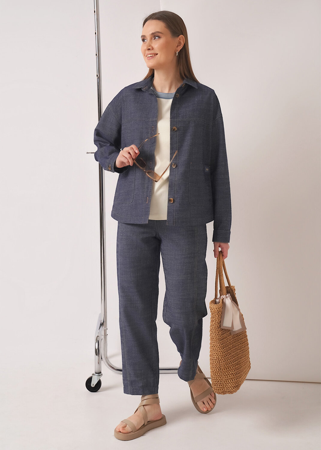 CLEVER Жакет 590417 263279/201дж джинсовый