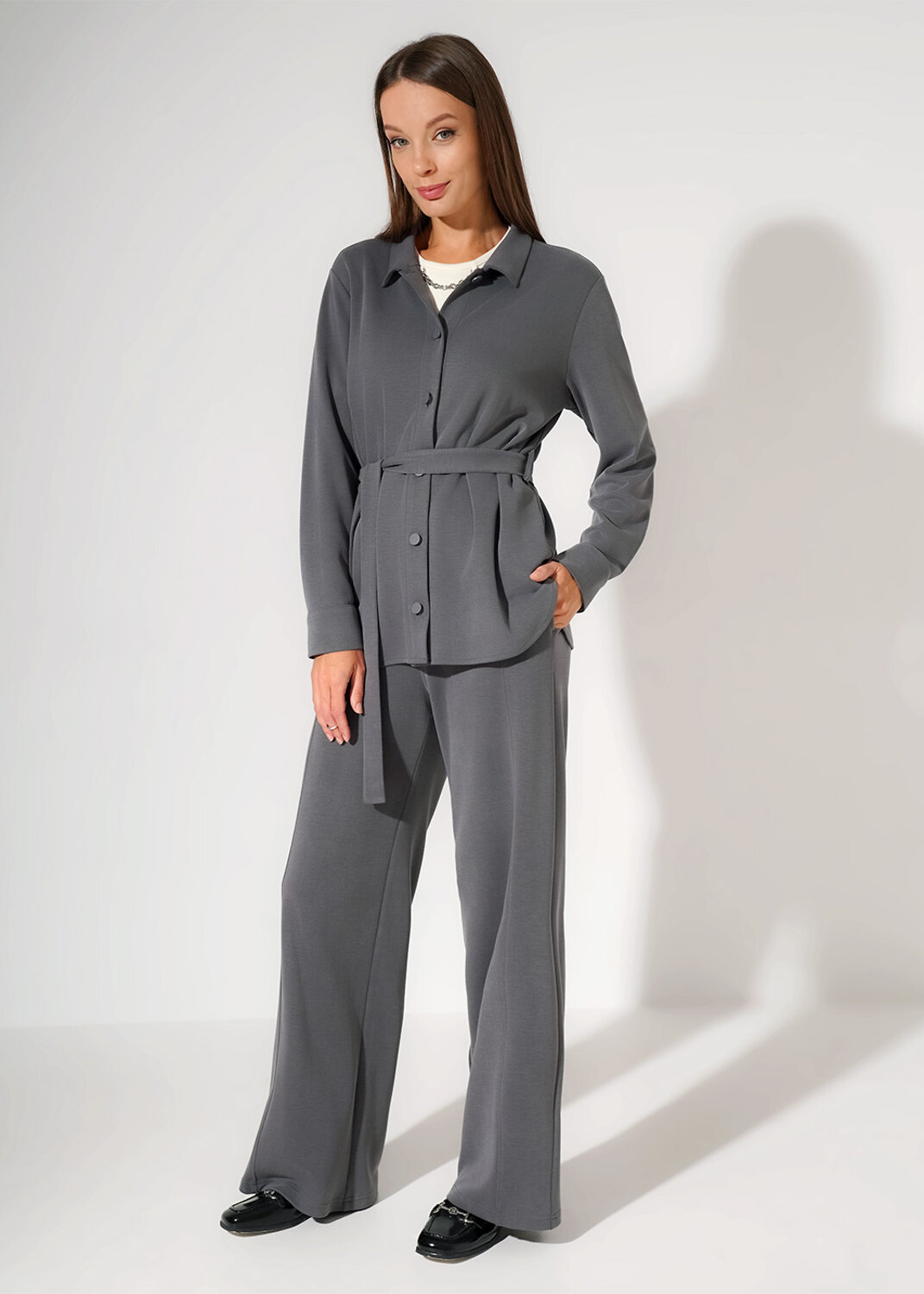 CLEVER Блузка 590422 267195/200тдф т.серый