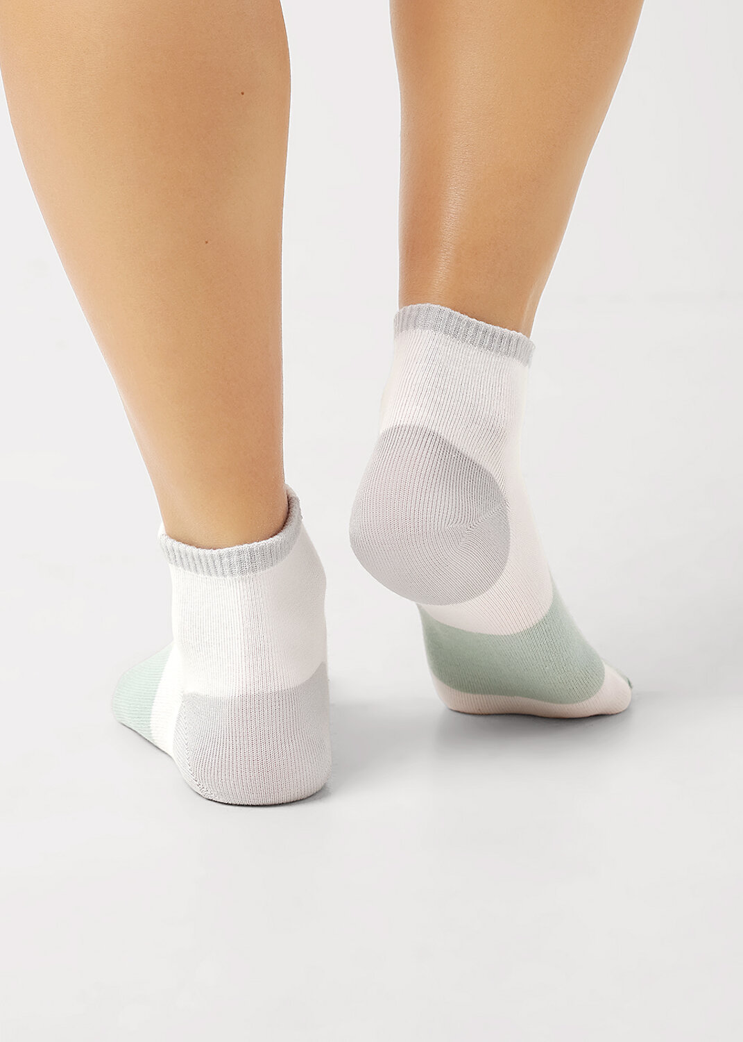 CLEVER Носки 590440 Д5507 белый/св.зелёный