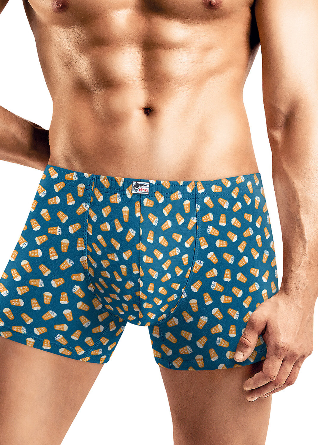 CLEVER Трусы 590454 MSH561031 белый/джинсовый