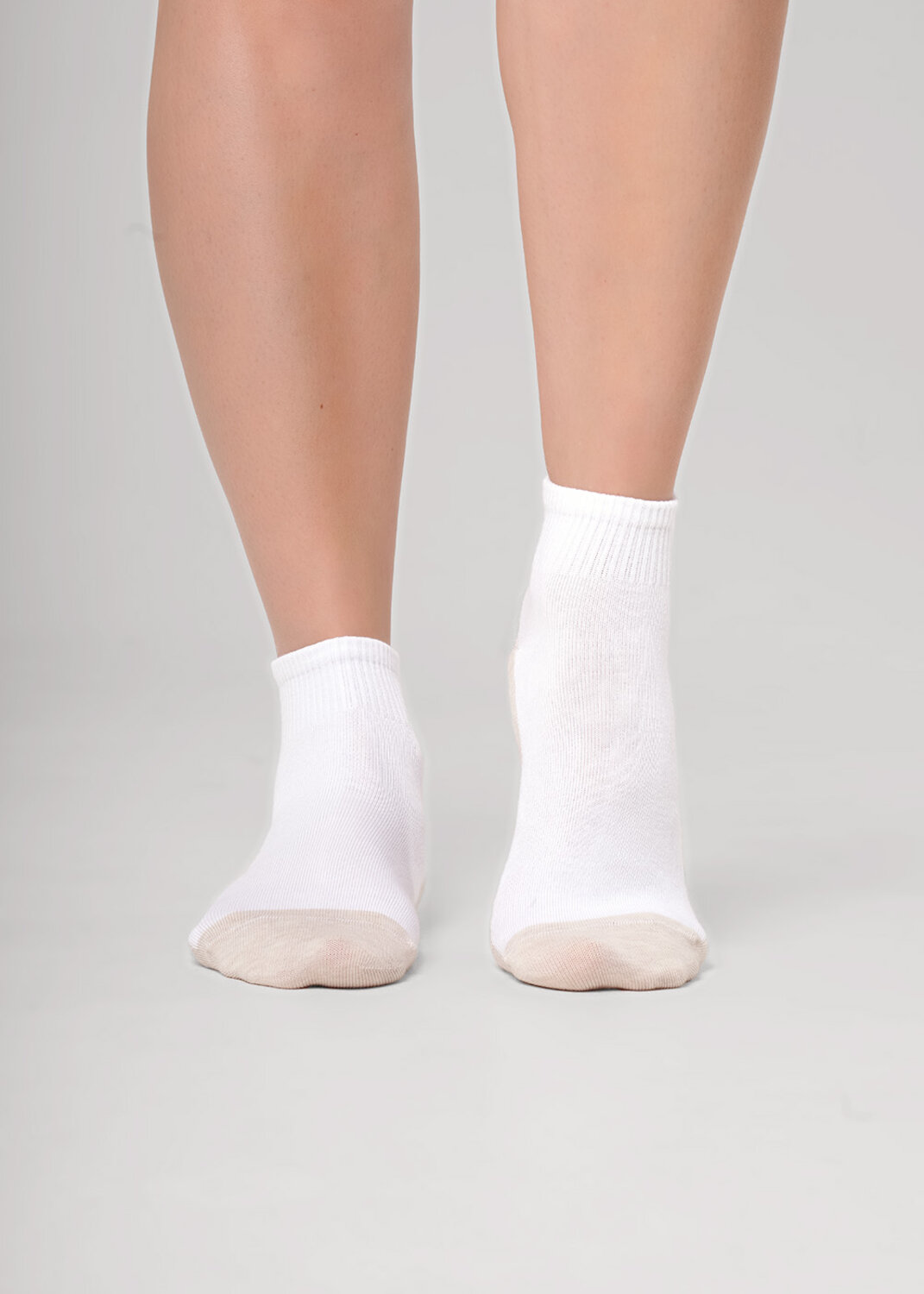 CLEVER Носки 590466 Д5606 белый/меланж св.бежевый