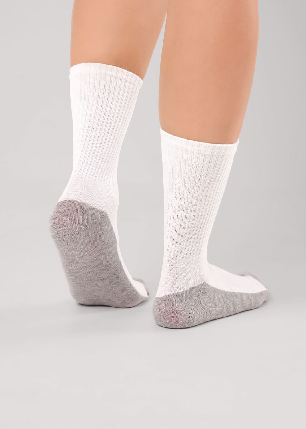 CLEVER Носки 590474 S143 белый/меланж серый