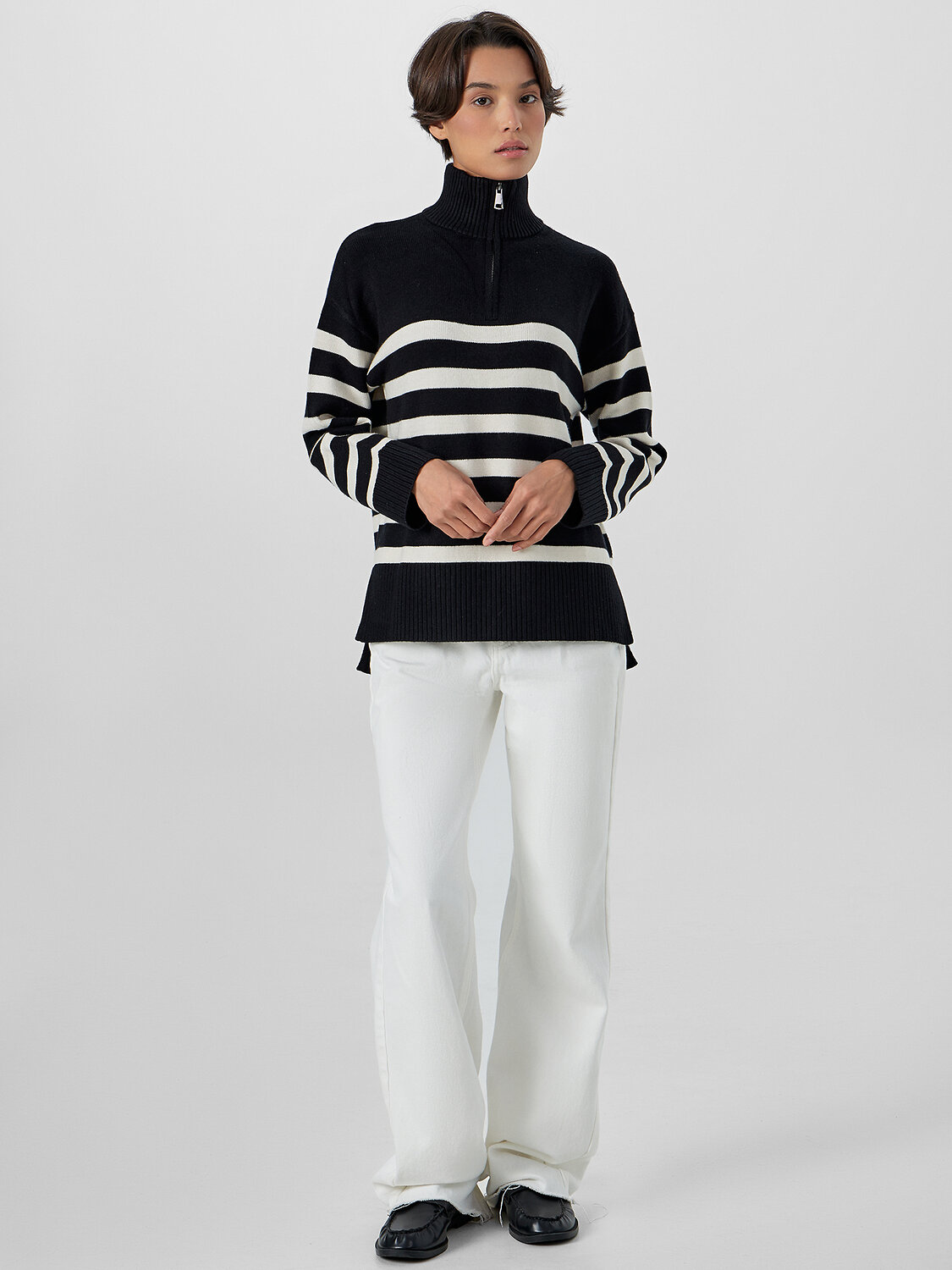 MARK FORMELLE Джемпер 590496 122534 черно -белая полоска