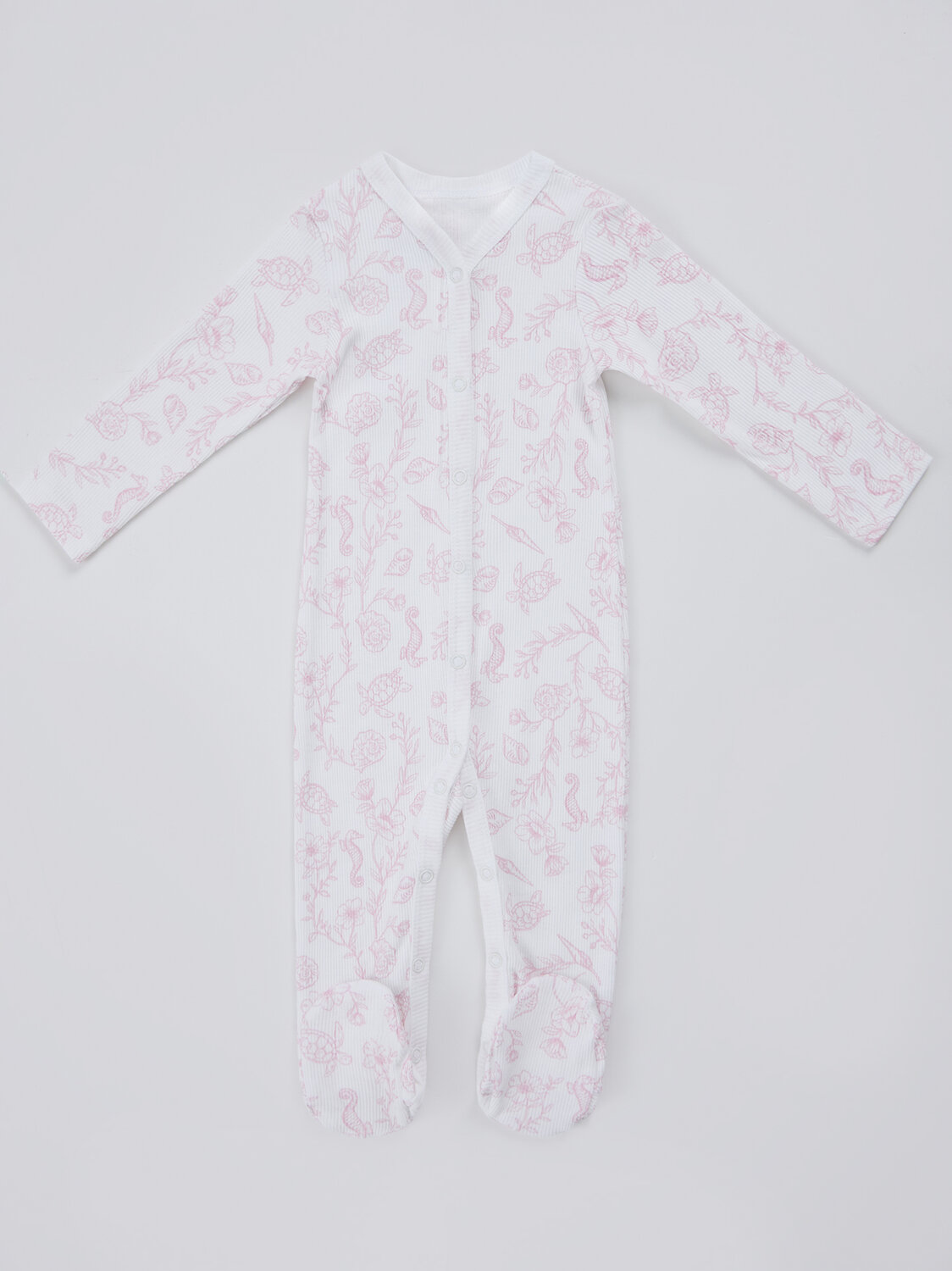 MARK FORMELLE Комбинезон 590507 14014-2 ракушки на белом +розовые румяна