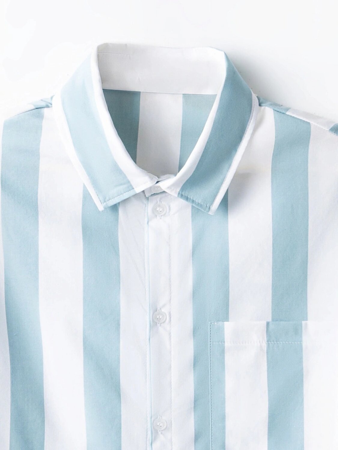 MARK FORMELLE Рубашка 590557 113456-1 белая полоска на пыльной бирюзе