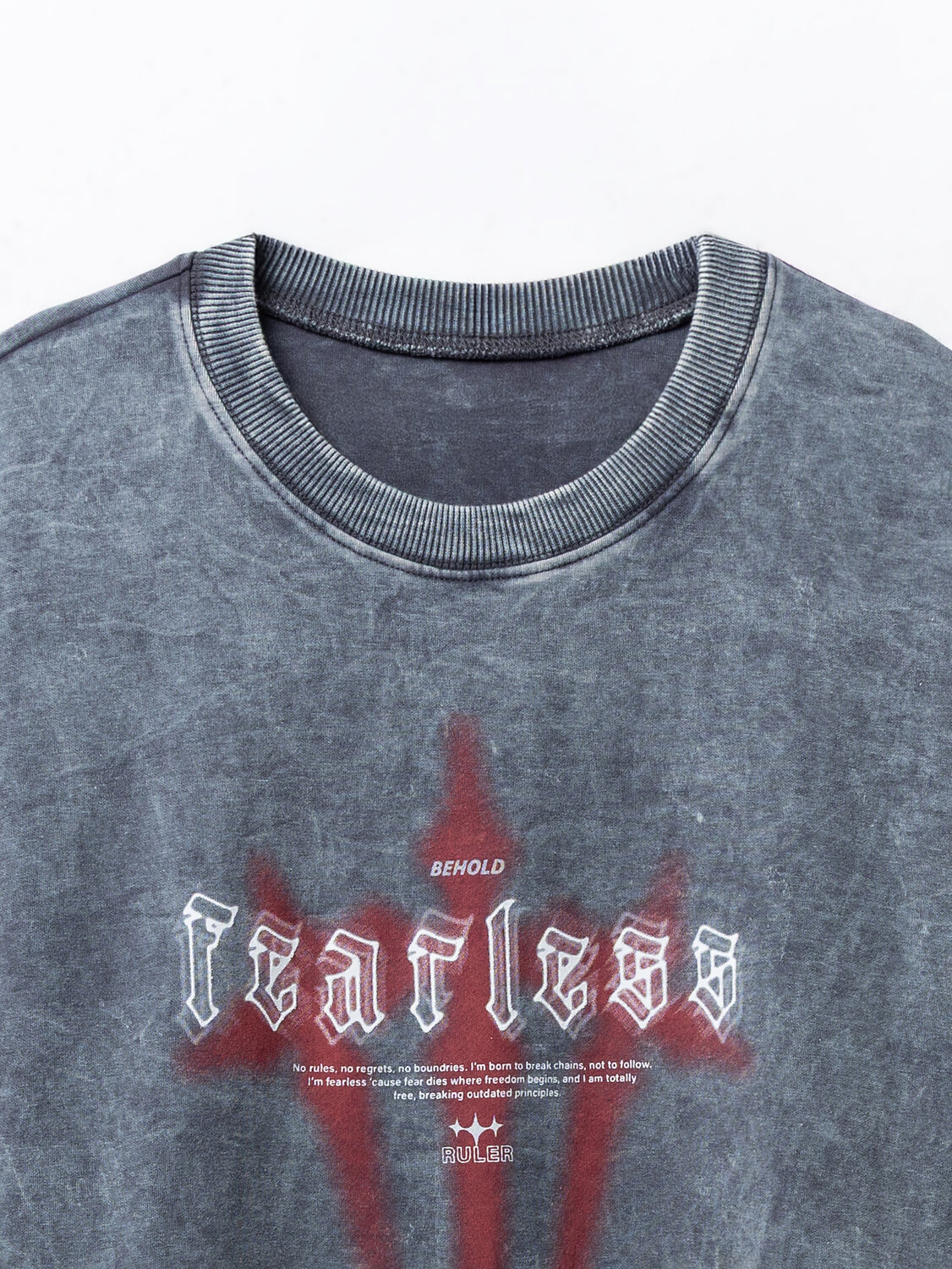 MARK FORMELLE Свитшот 590565 121873/1 ACID WASH графит +печать