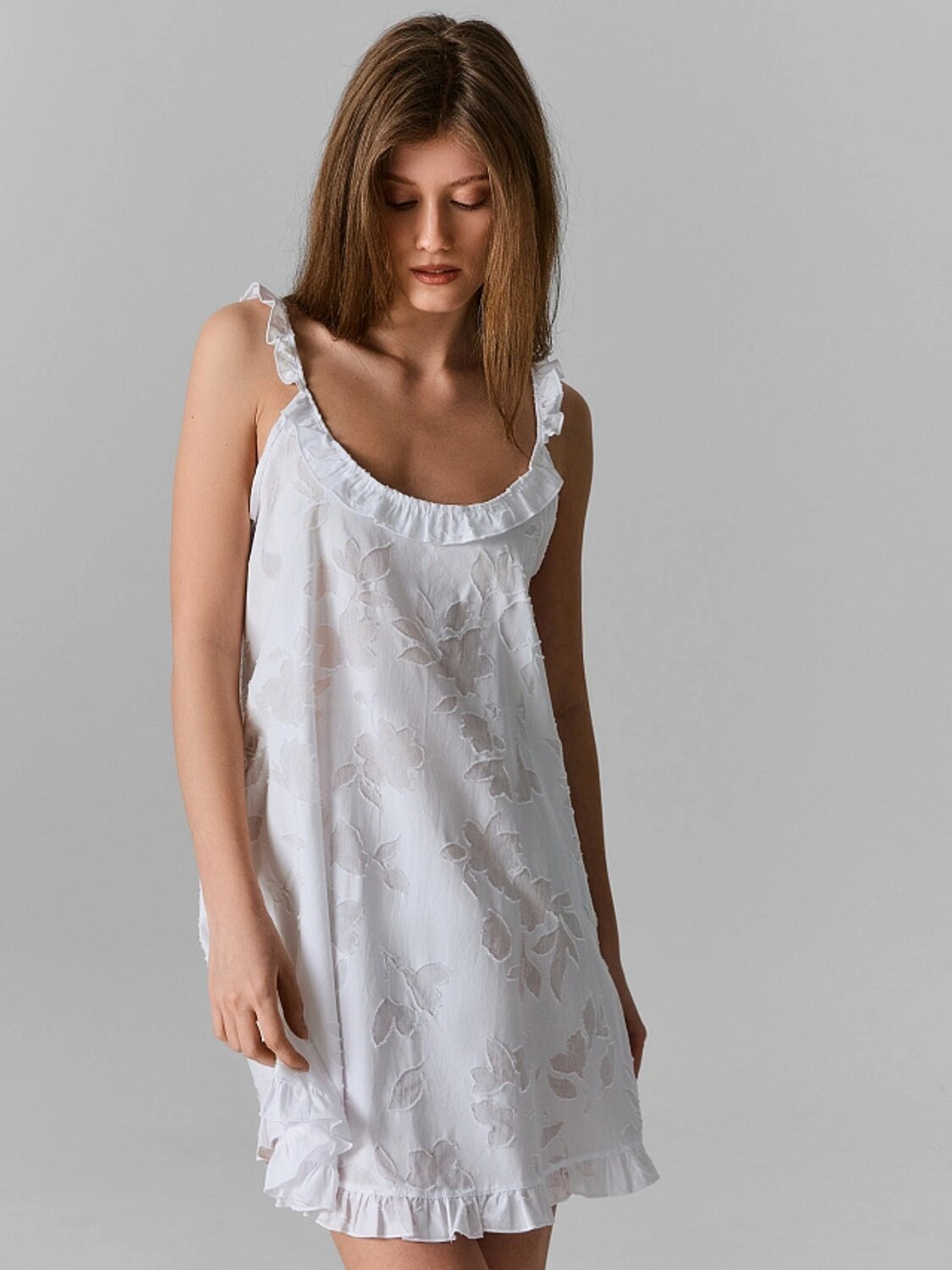 MARK FORMELLE Сорочка 590571 572408 цветы на белом