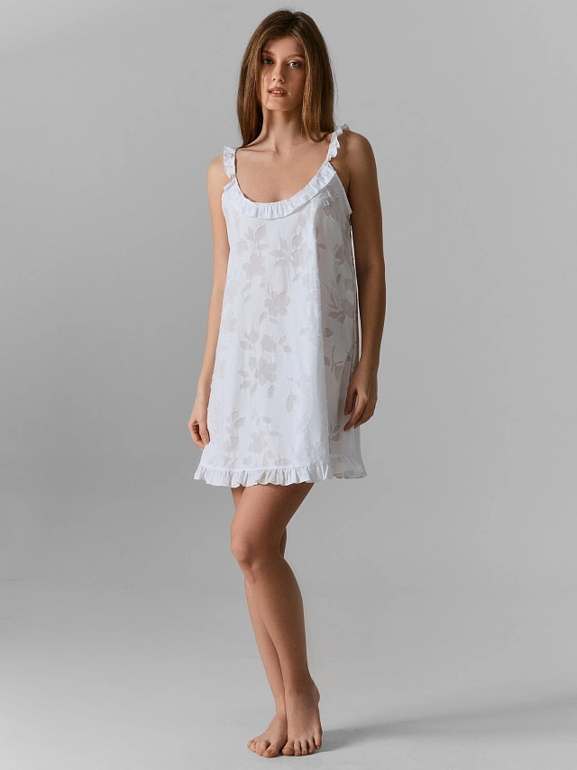 MARK FORMELLE Сорочка 590571 572408 цветы на белом