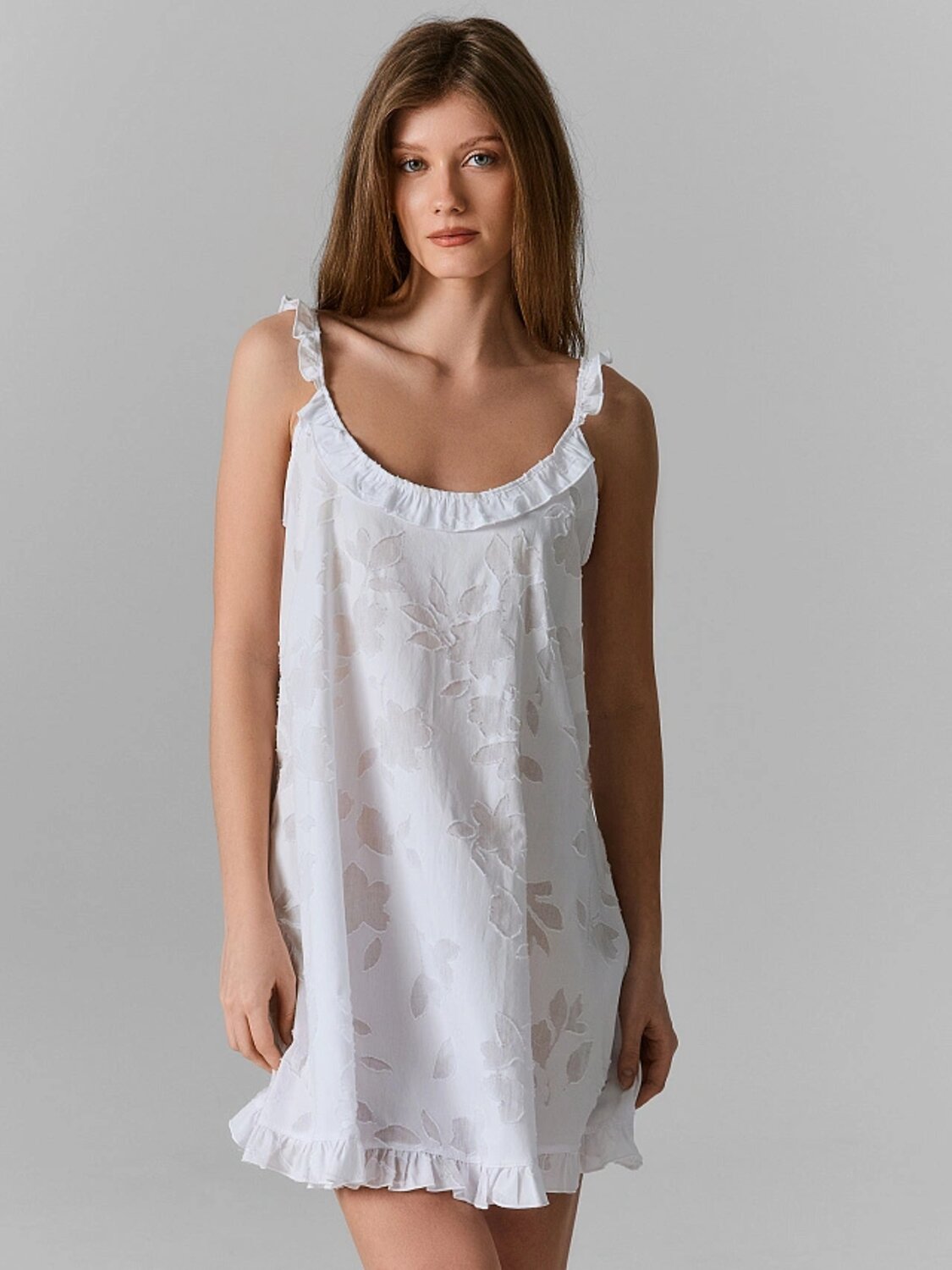 MARK FORMELLE Сорочка 590571 572408 цветы на белом