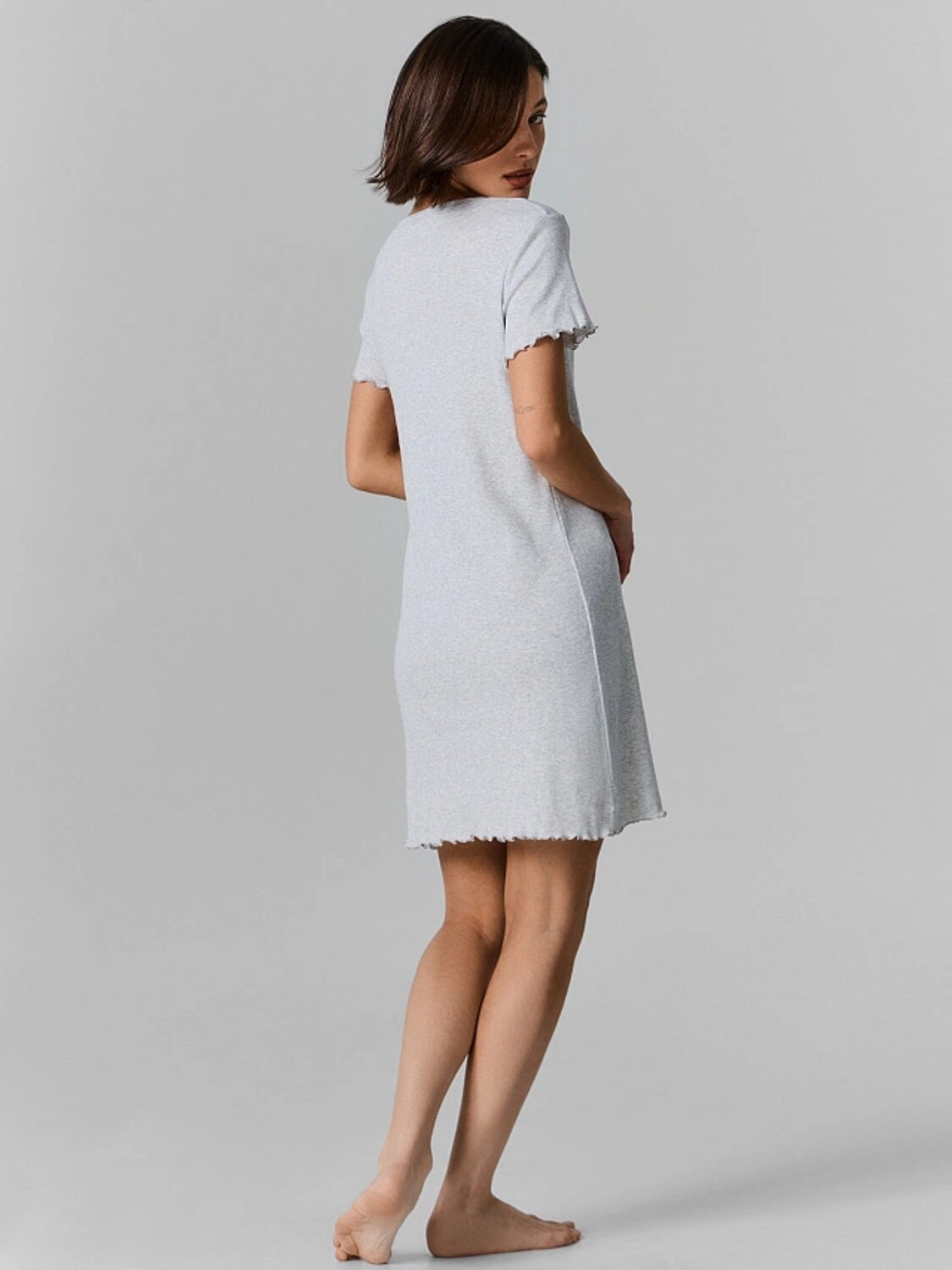 MARK FORMELLE Сорочка 590573 572405 серый меланж+печать