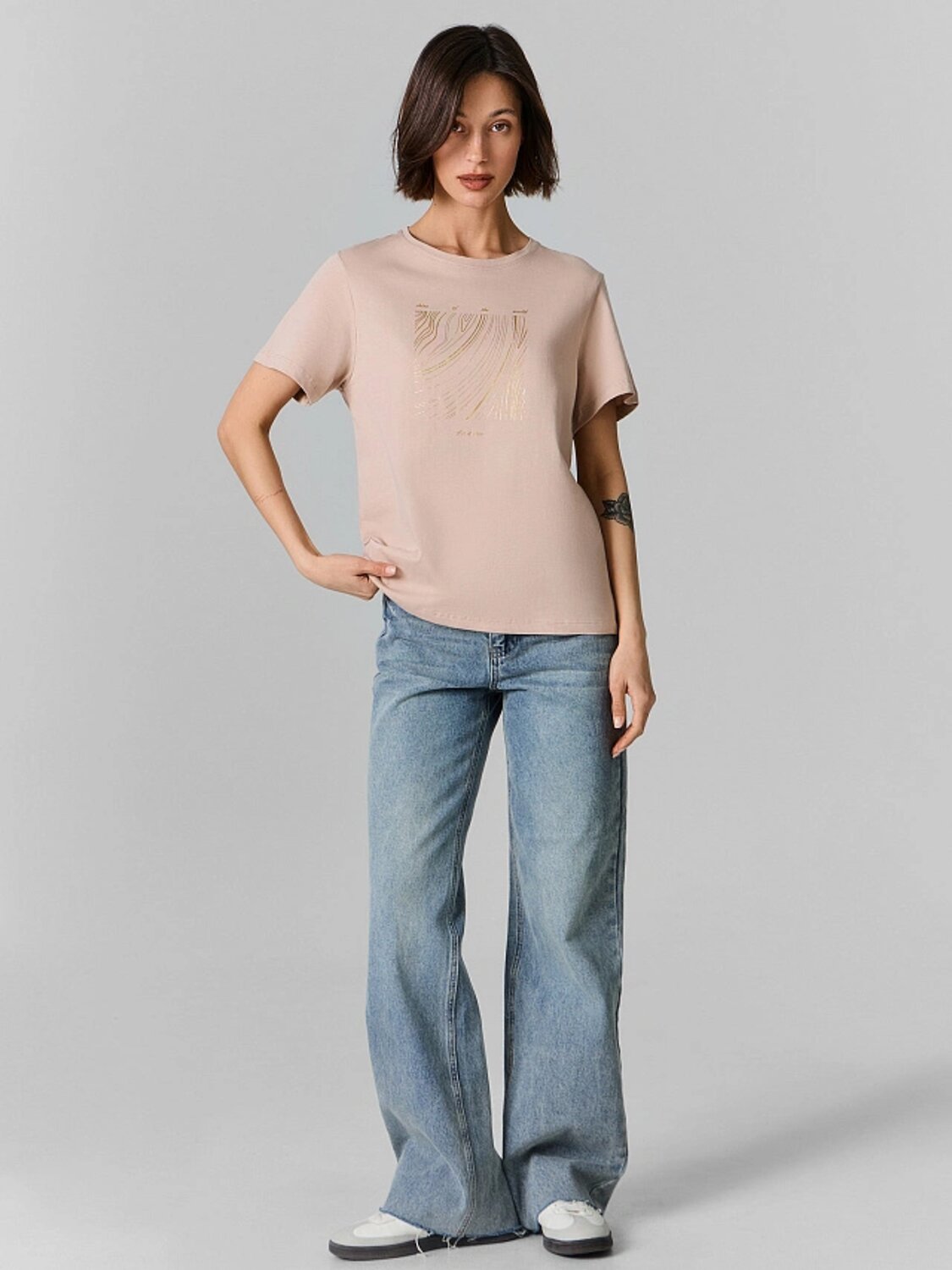 MARK FORMELLE Футболка 590627 112968 холодный бежевый +печать