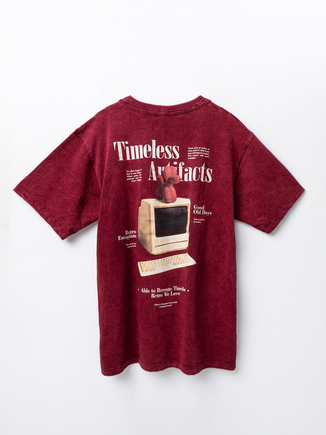 MARK FORMELLE Футболка 590633 111875 ACID WASH портвейн +печать