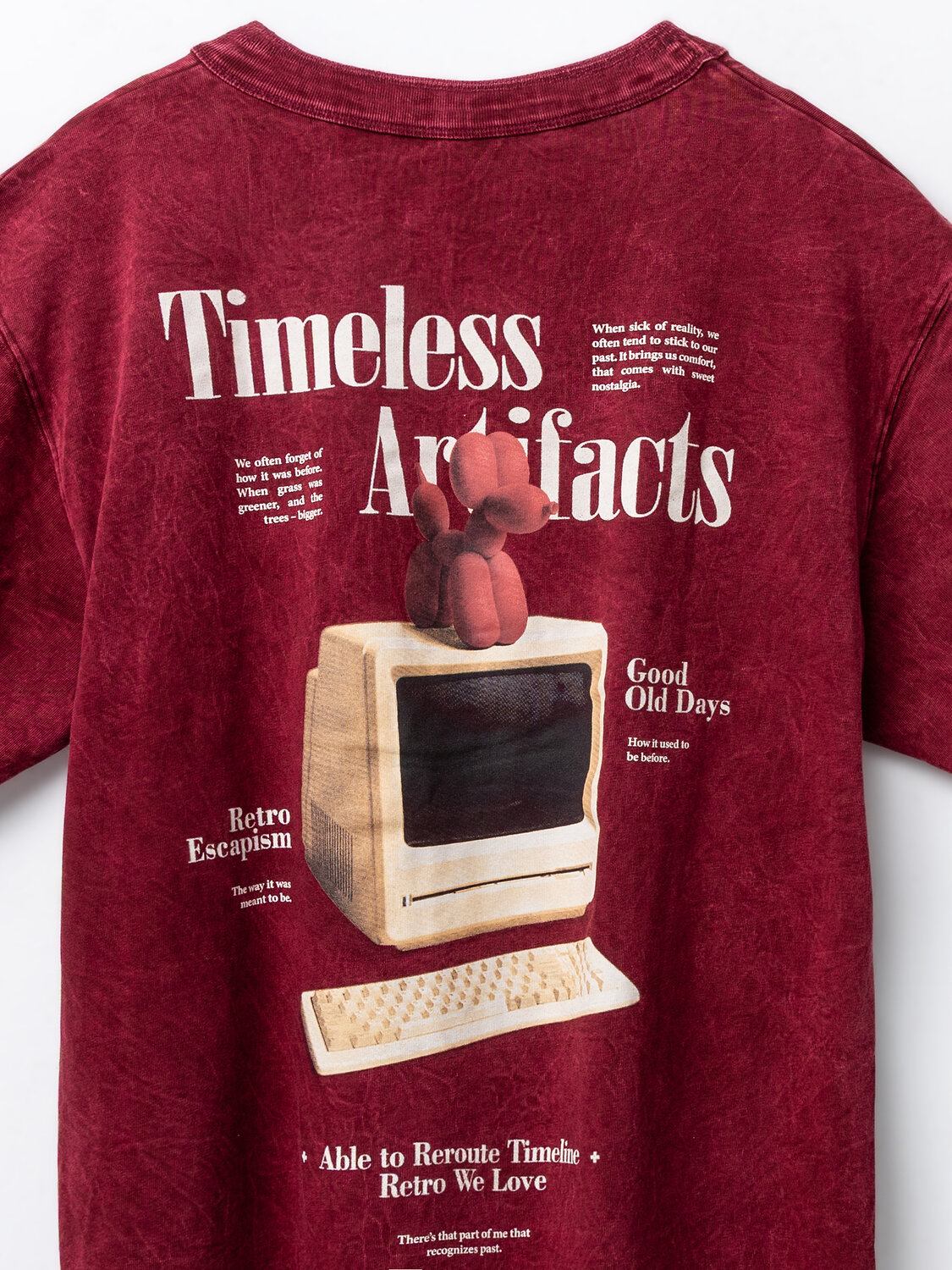 MARK FORMELLE Футболка 590633 111875 ACID WASH портвейн +печать