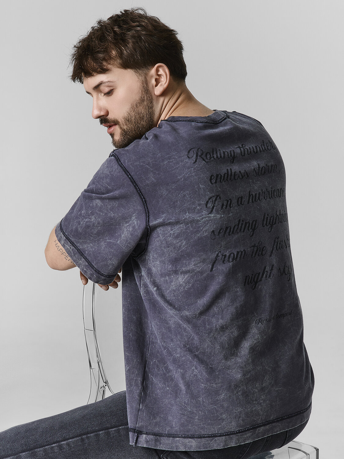 MARK FORMELLE Футболка 590637 111955 ACID WASH графит +печать