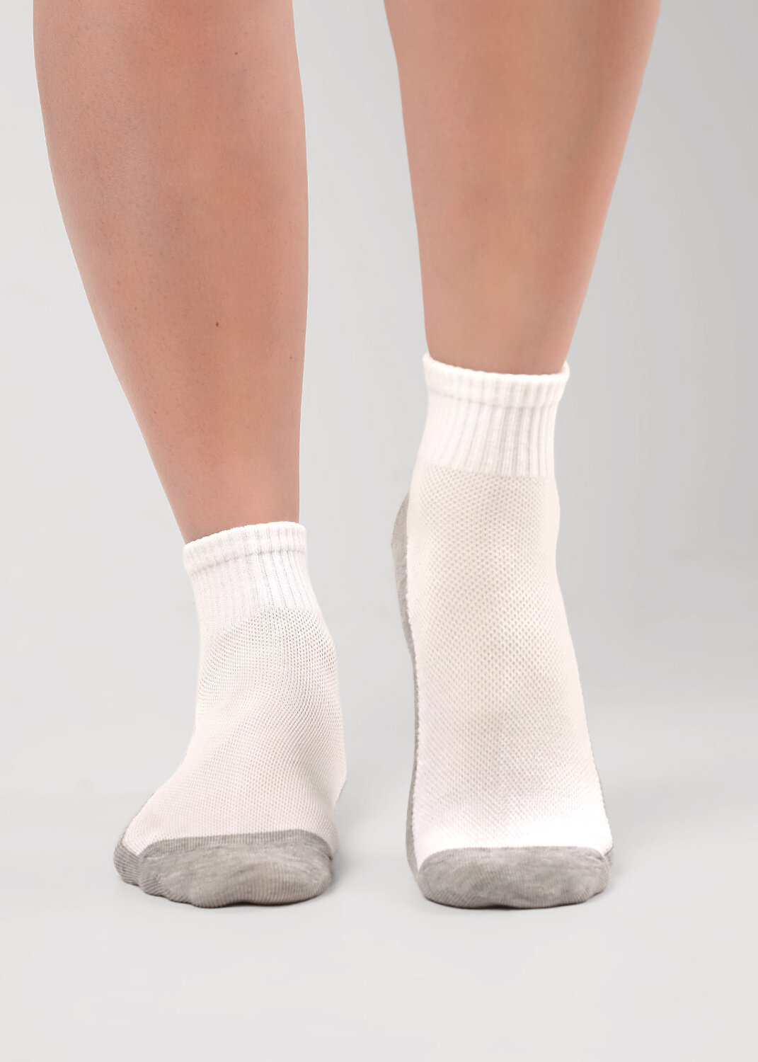 CLEVER Носки 590665 С1627 24 белый/меланж серый