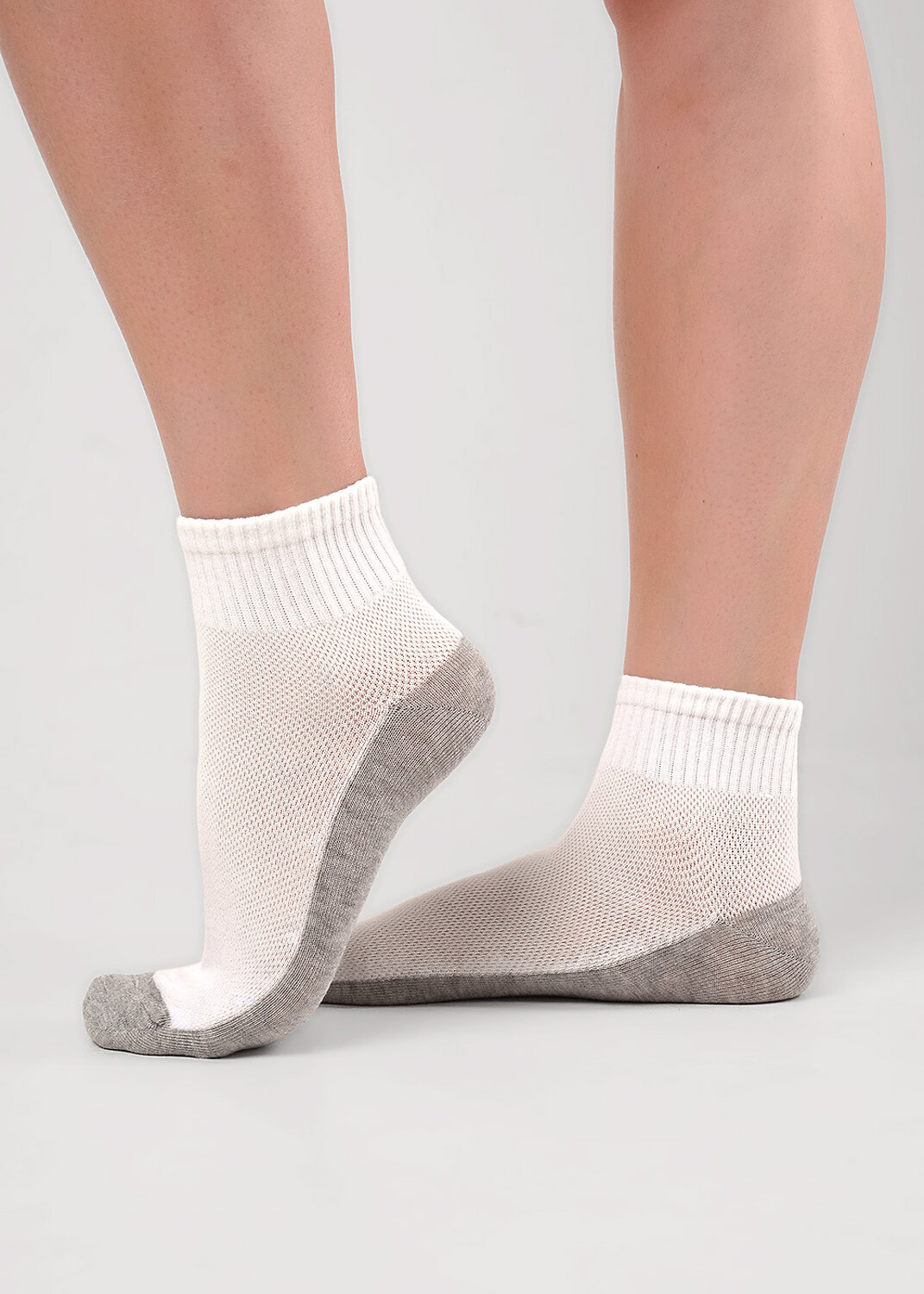 CLEVER Носки 590665 С1627 24 белый/меланж серый