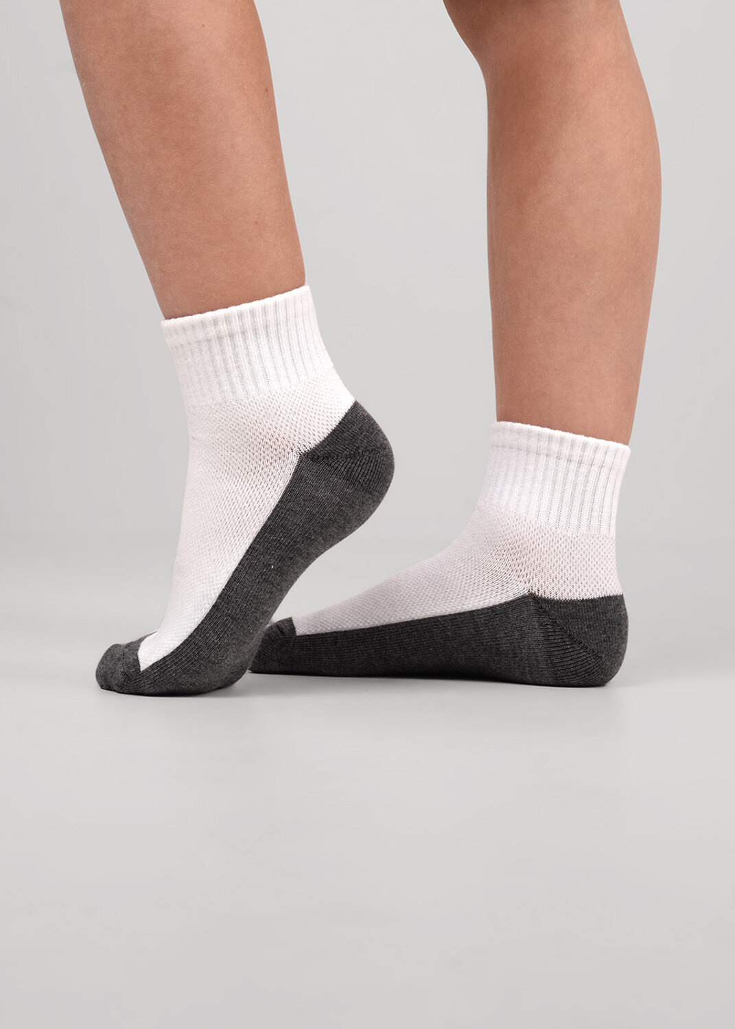 CLEVER Носки 590666 С1627 24 белый/меланж т.серый