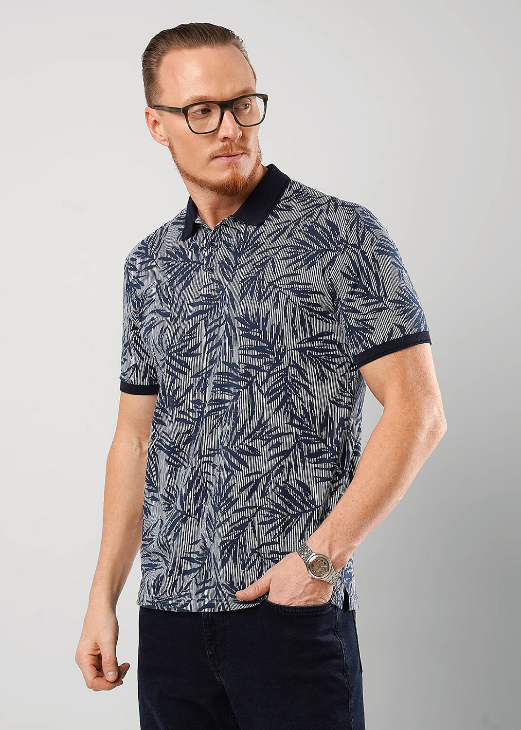 CLEVER Джемпер 590683 562378/20кдн т.синий/белый