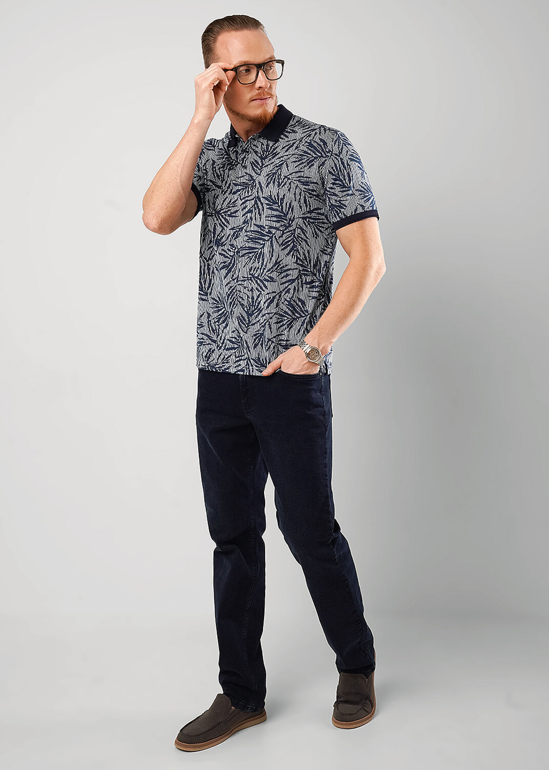 CLEVER Джемпер 590683 562378/20кдн т.синий/белый