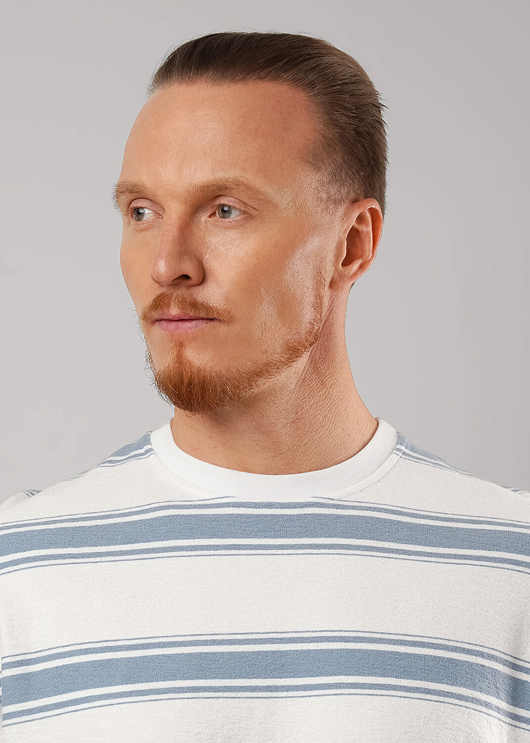 CLEVER Футболка 590689 562472/20тдф джинсовый/белый