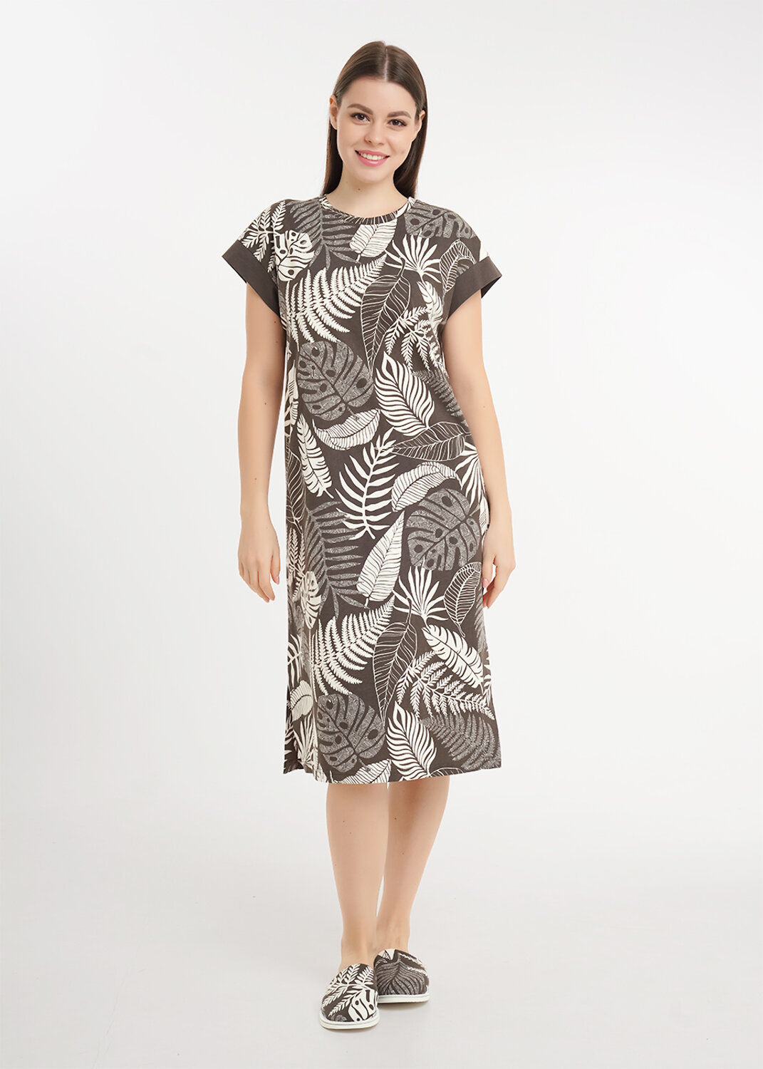 CLEVER Платье 590703 LDR26-1231/1 молочный/т.коричневый