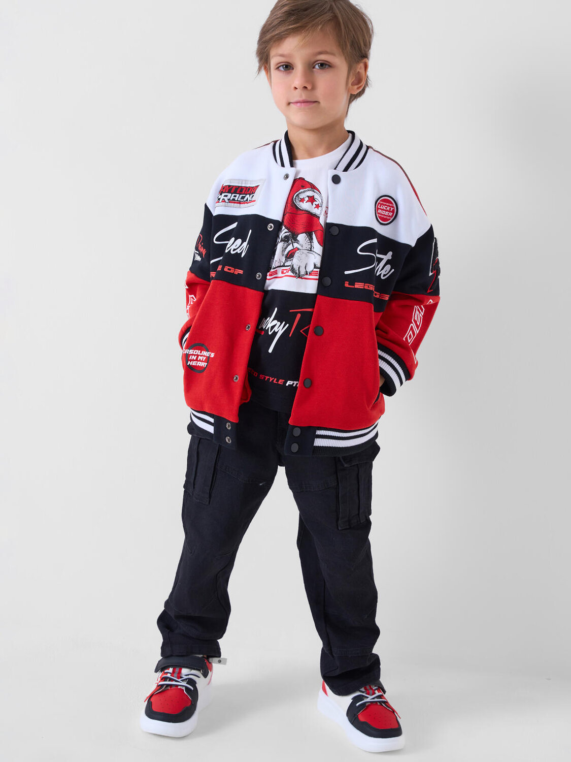 PLAYTODAY Толстовка 590808 12612296 белый,черный,красный