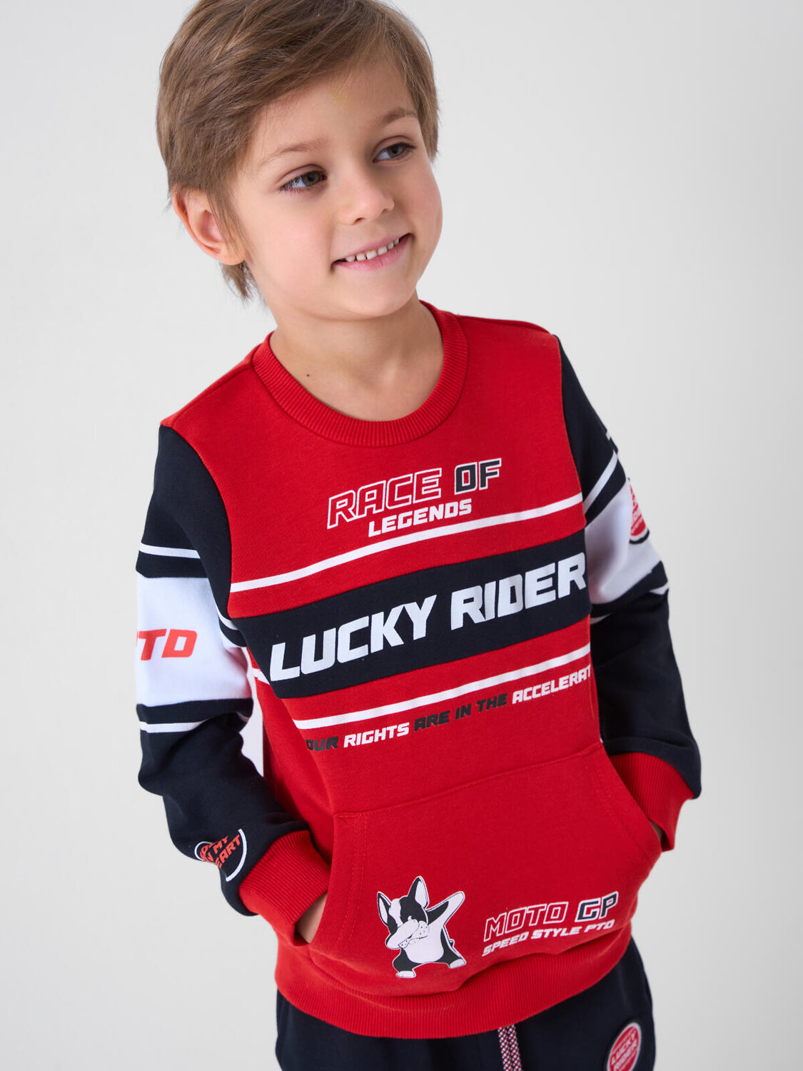 PLAYTODAY Толстовка 590809 12612297 черный,белый,красный