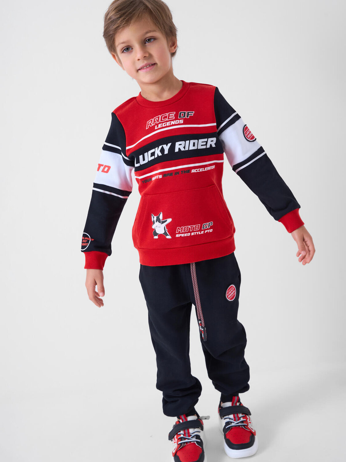 PLAYTODAY Толстовка 590809 12612297 черный,белый,красный