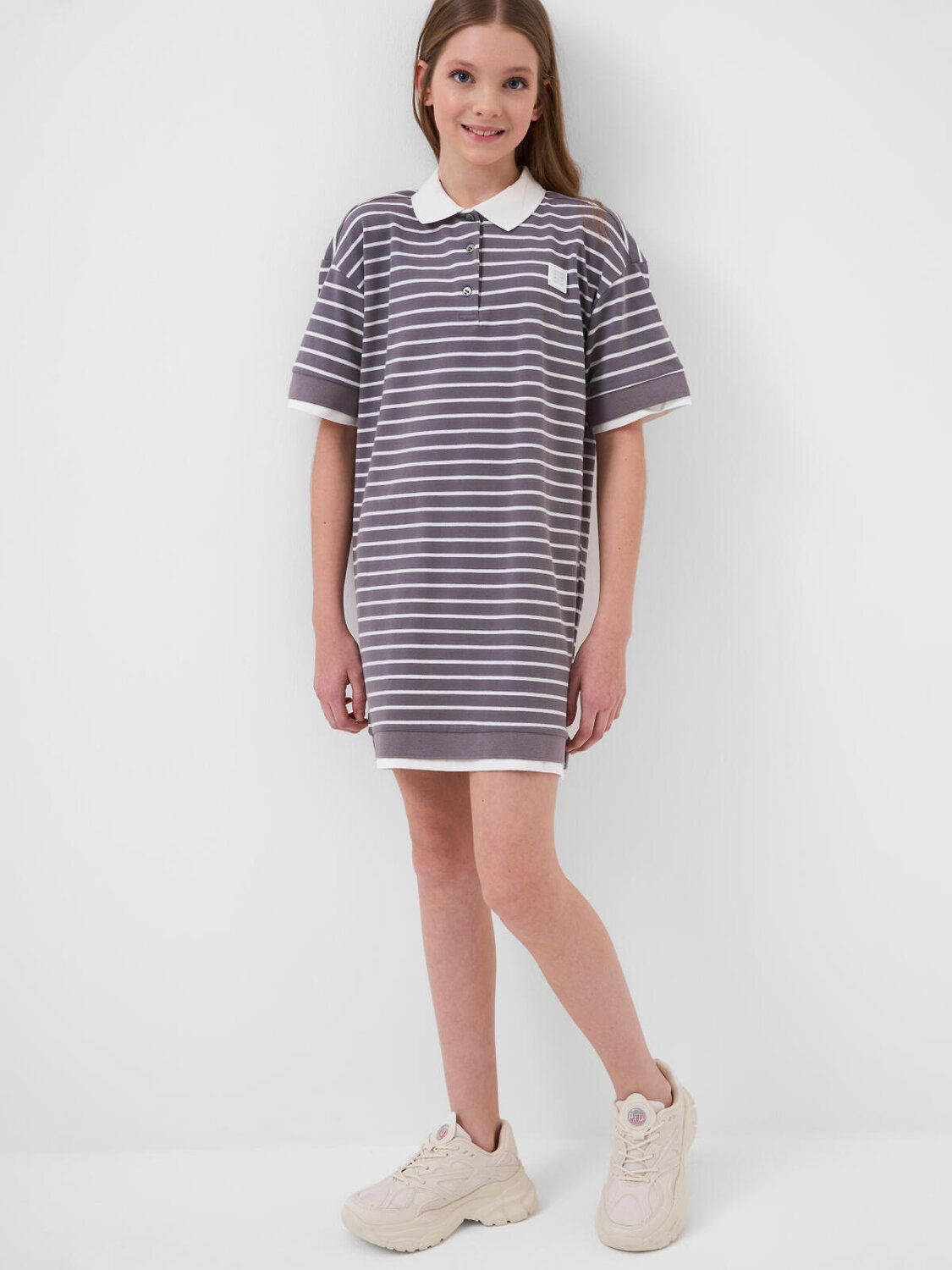 PLAYTODAY Платье 590811 12621132 белый,серый