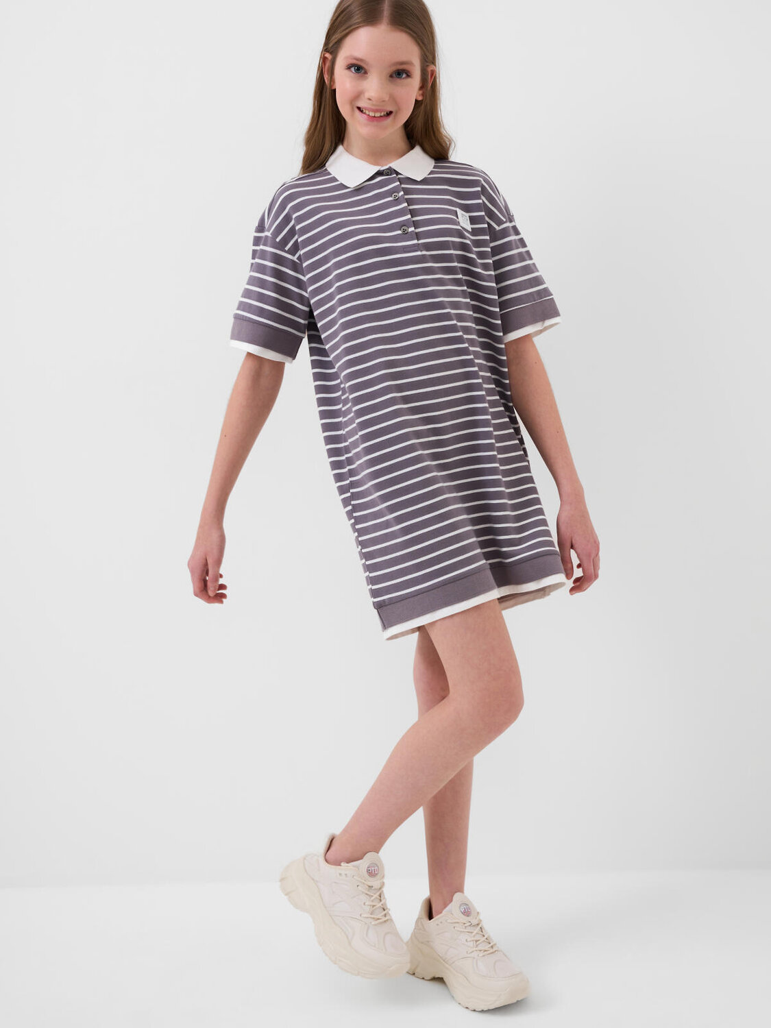 PLAYTODAY Платье 590811 12621132 белый,серый