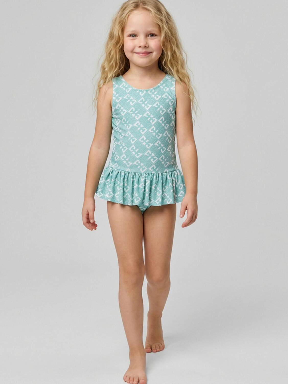 PLAYTODAY Купальник 590830 12622521 белый,светло-зеленый