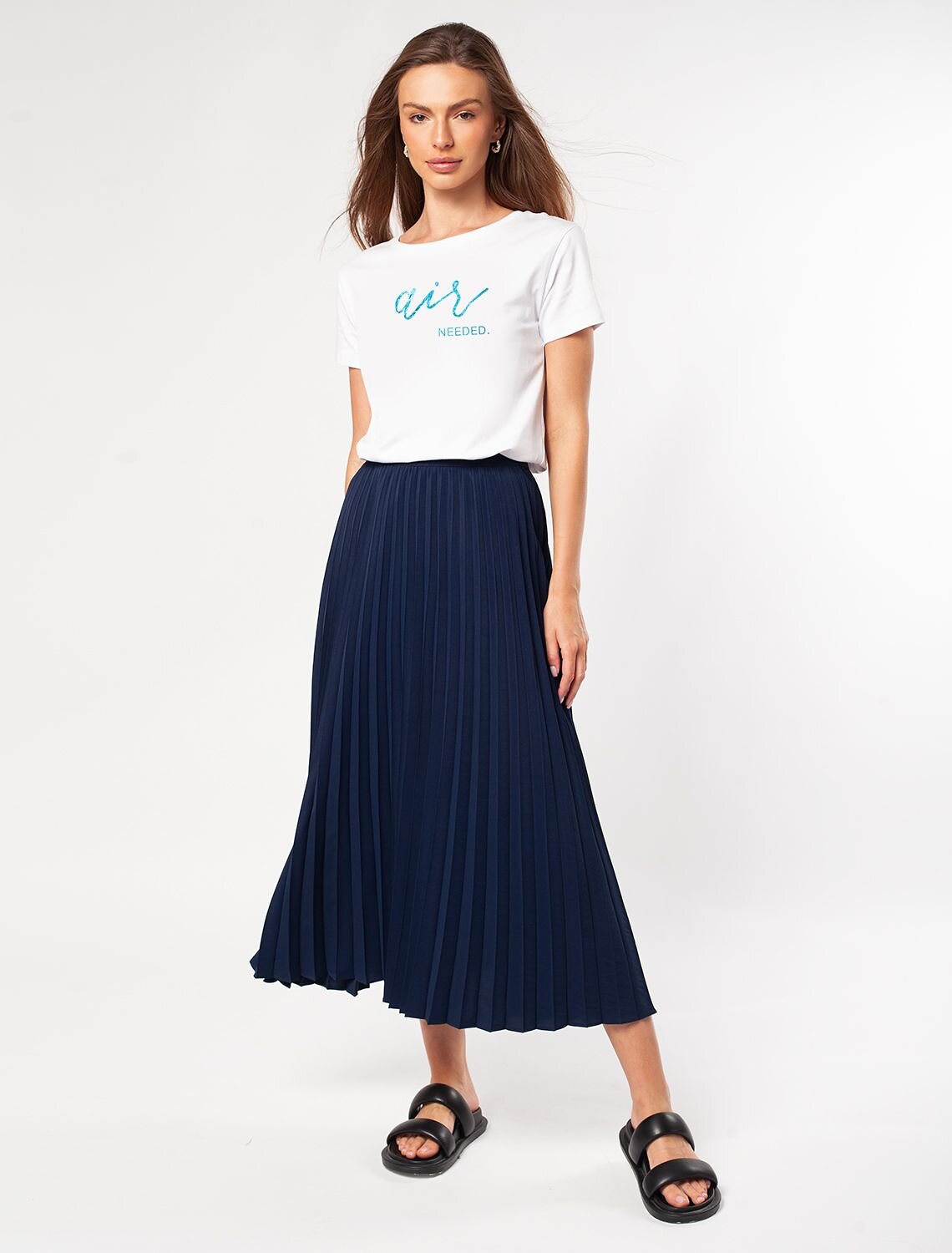 VILATTE Юбка 590875 D26.448 темно-синий