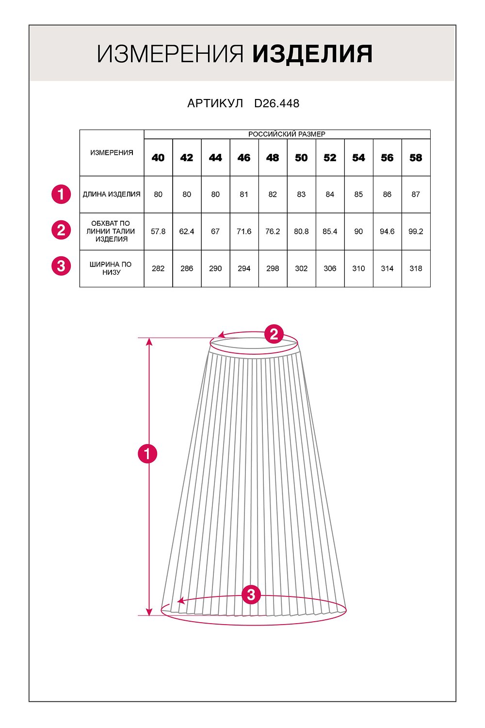 VILATTE Юбка 590875 D26.448 темно-синий