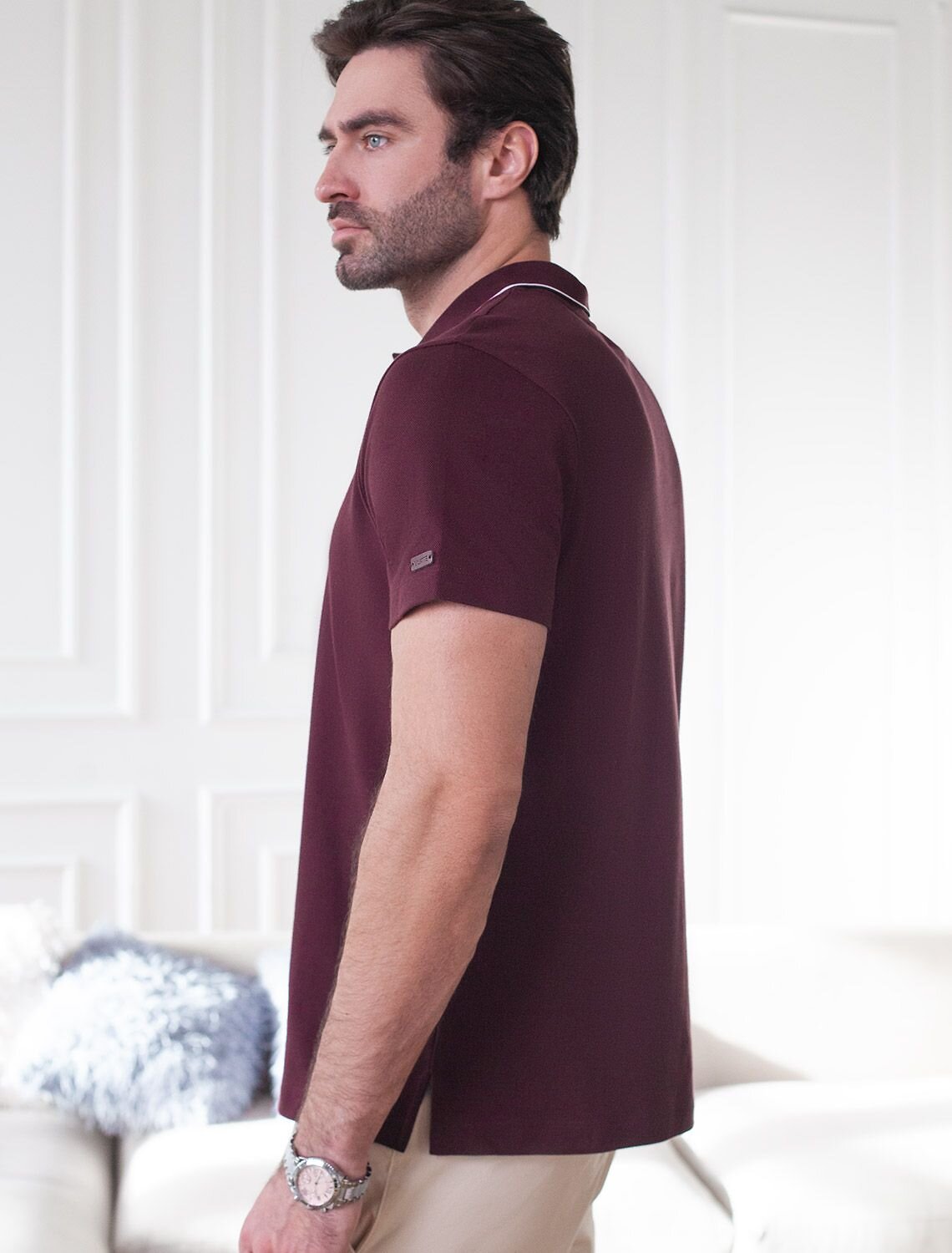 VILATTE Футболка 590891 U49.057 бургунди