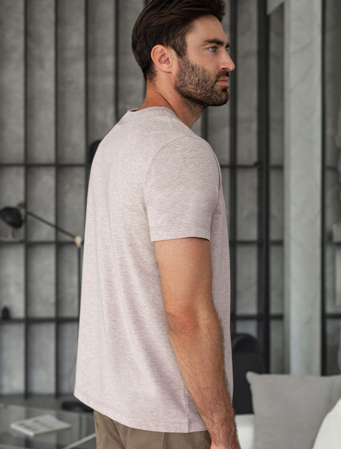 VILATTE Футболка 590897 U49.068 кофейный меланж_карта