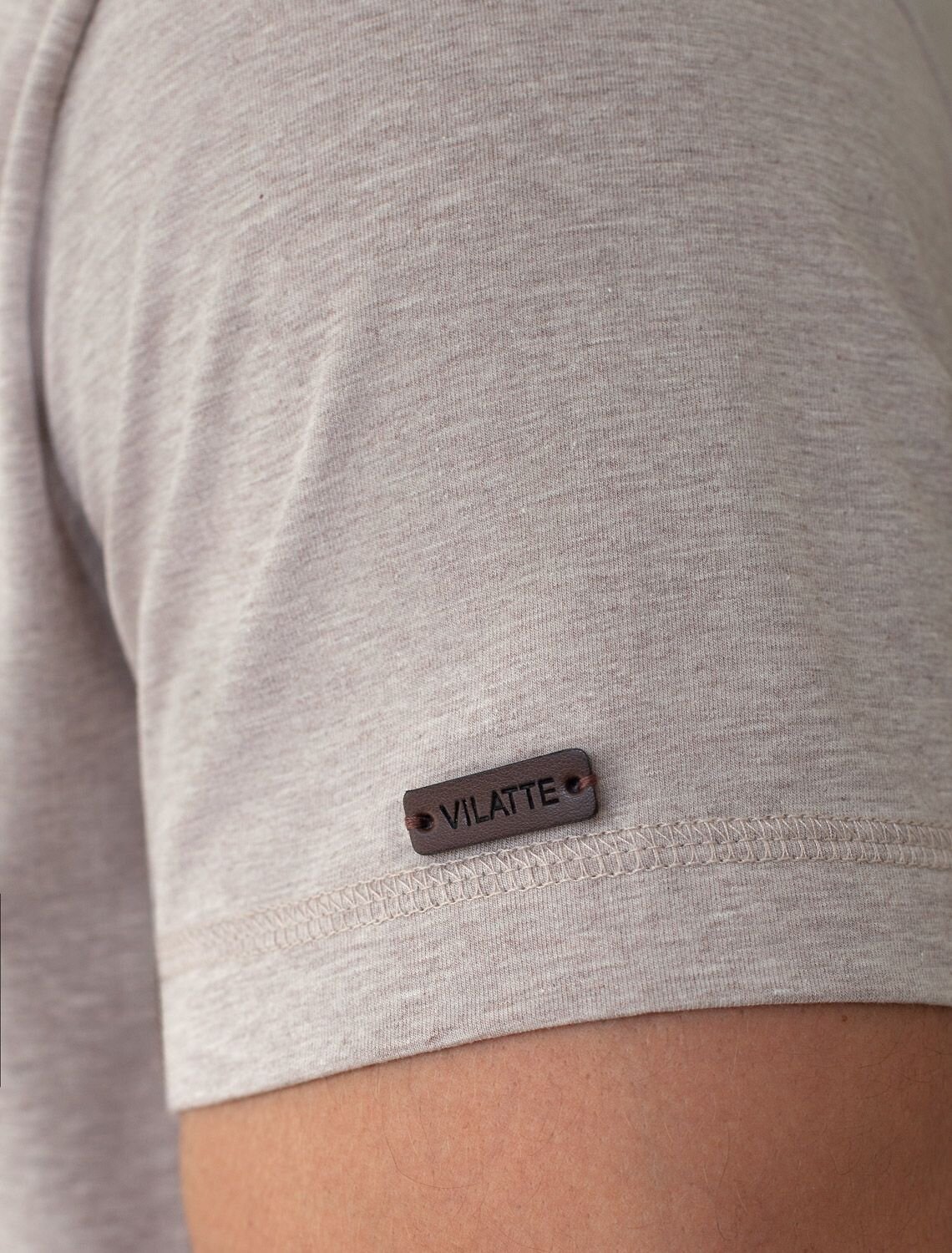 VILATTE Футболка 590897 U49.068 кофейный меланж_карта