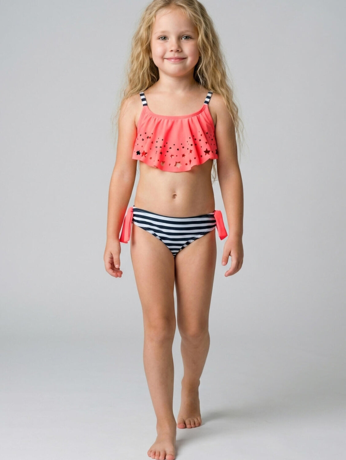 PLAYTODAY Купальный костюм 591021 12622488 розовый,темно-серый,белый