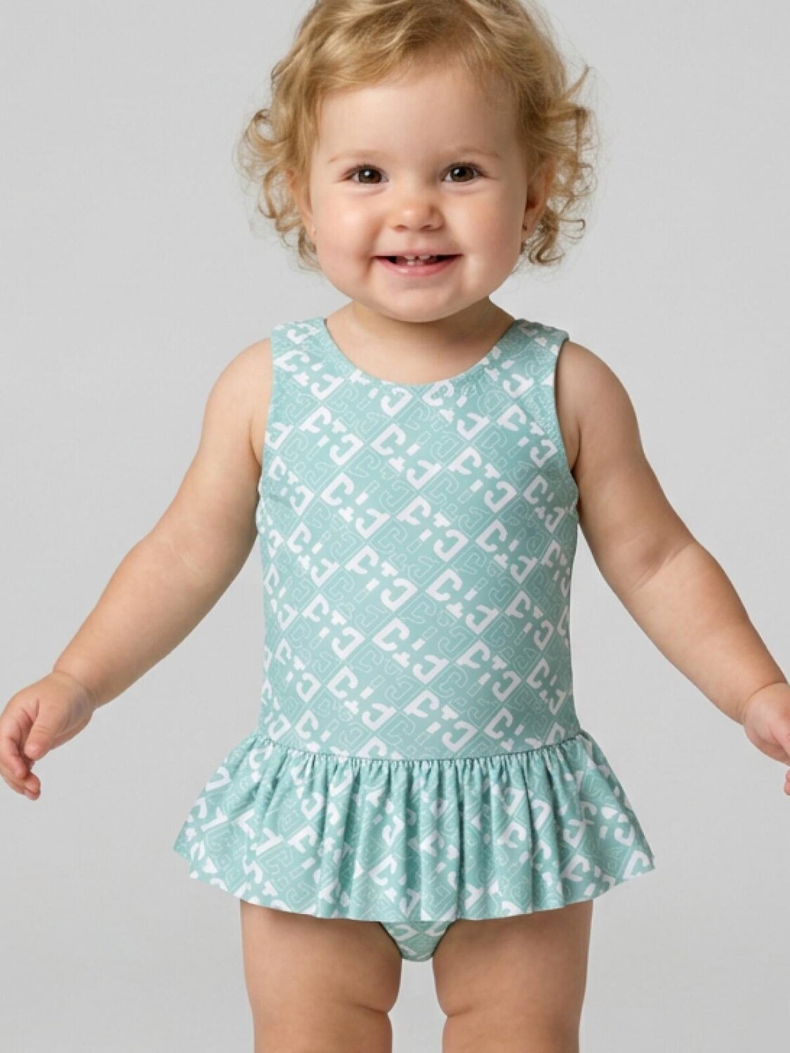 PLAYTODAY Купальник 591042 12623074 белый,светло-зеленый