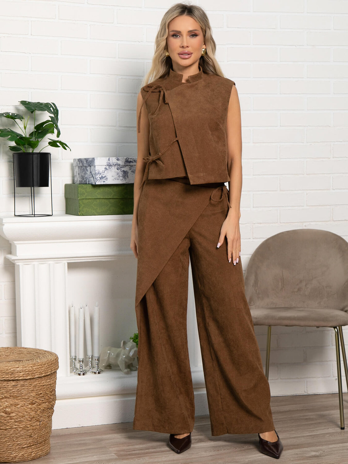 LT Collection Костюм 591117 К15389-10М коричневый