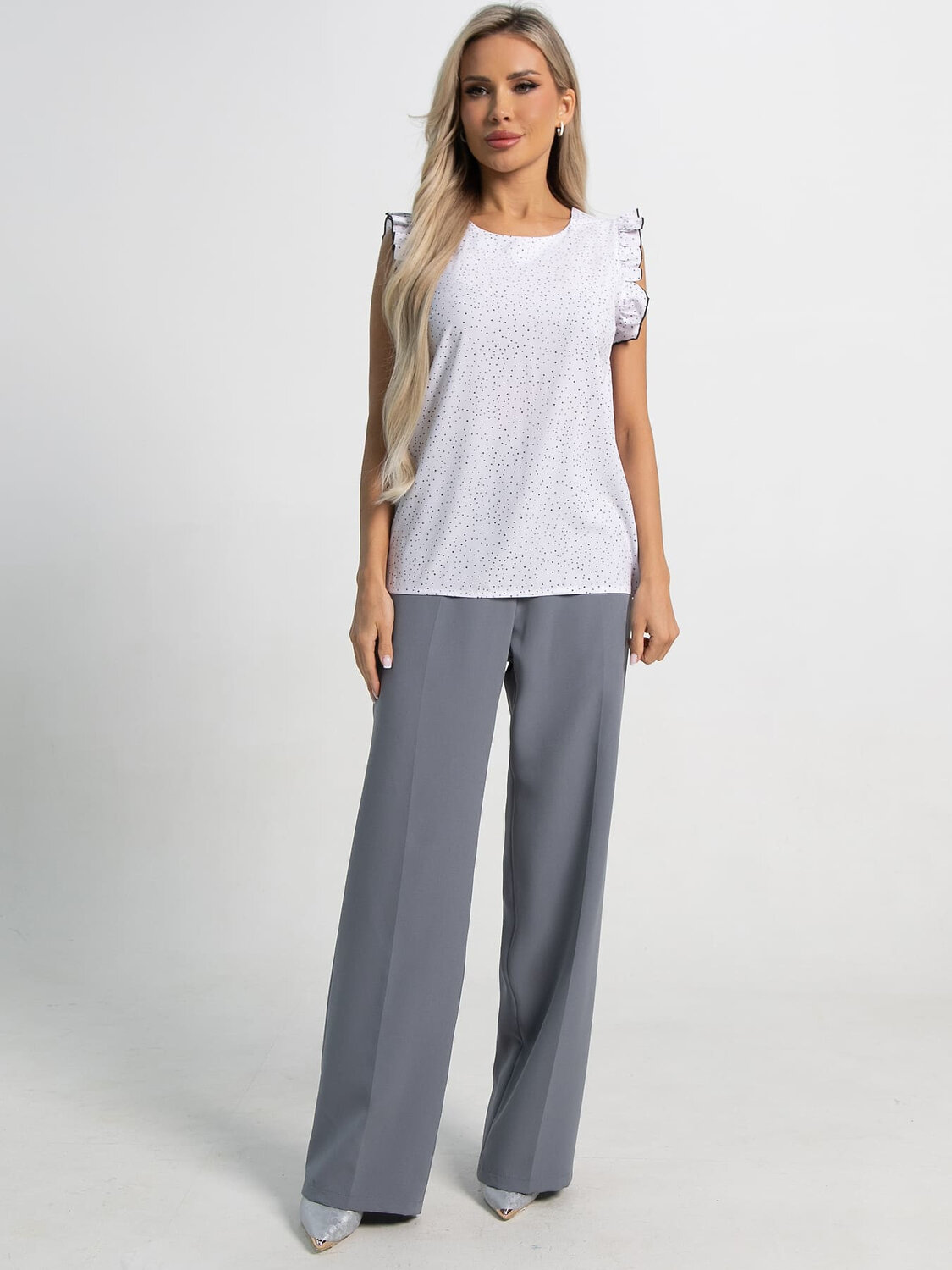 LT Collection Блуза 591121 Б15405-50М белый