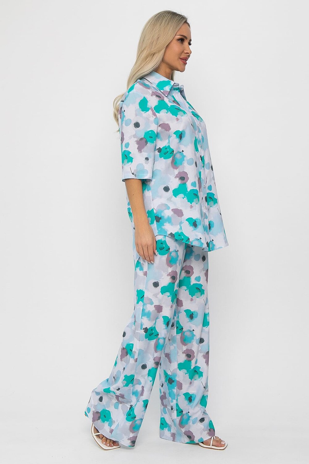 LT Collection Костюм 591122 К15408-7М голубой/бирюзовый