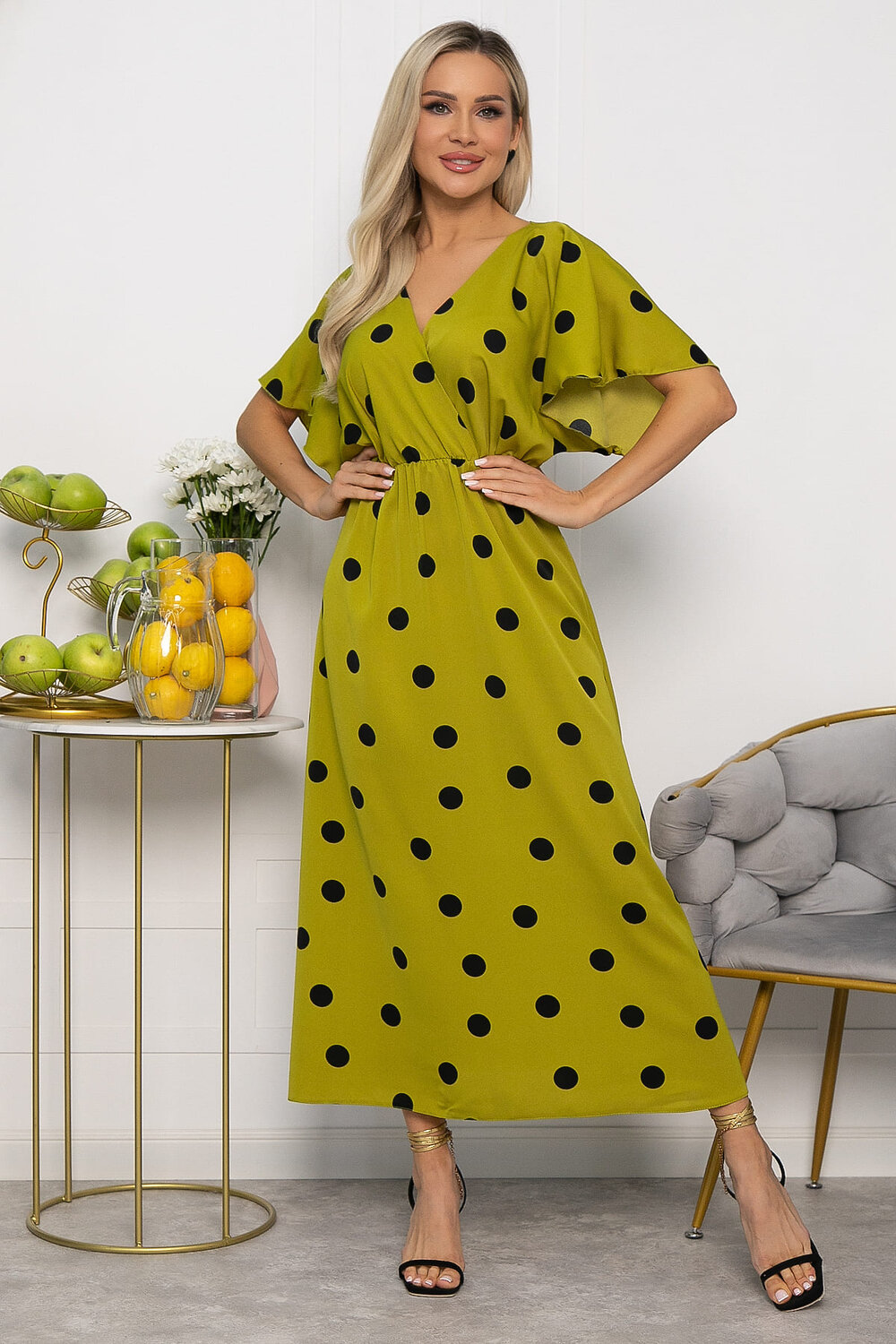 LT Collection Платье 591125 П15468-7М оливковый