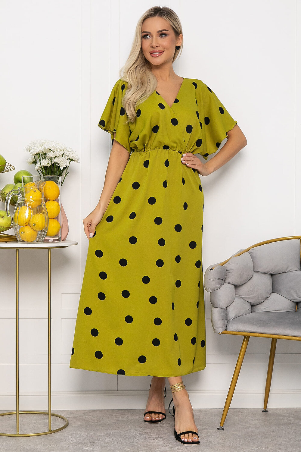 LT Collection Платье 591125 П15468-7М оливковый