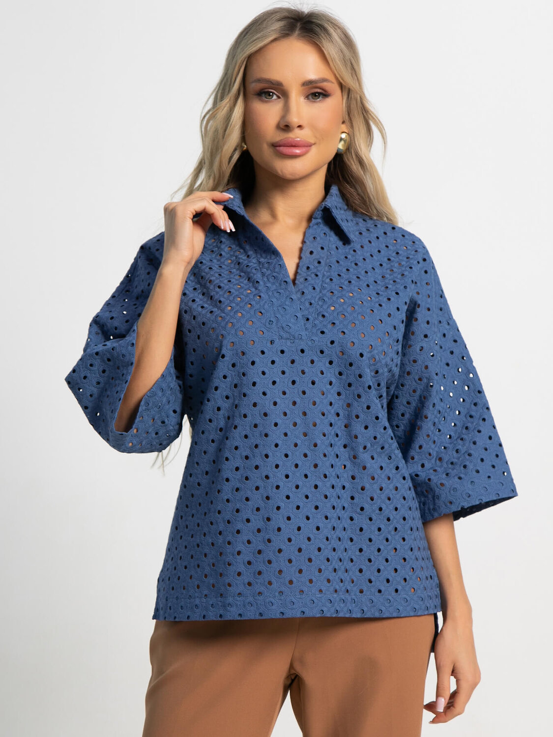 LT Collection Блуза 591134 Б15520-16М синий