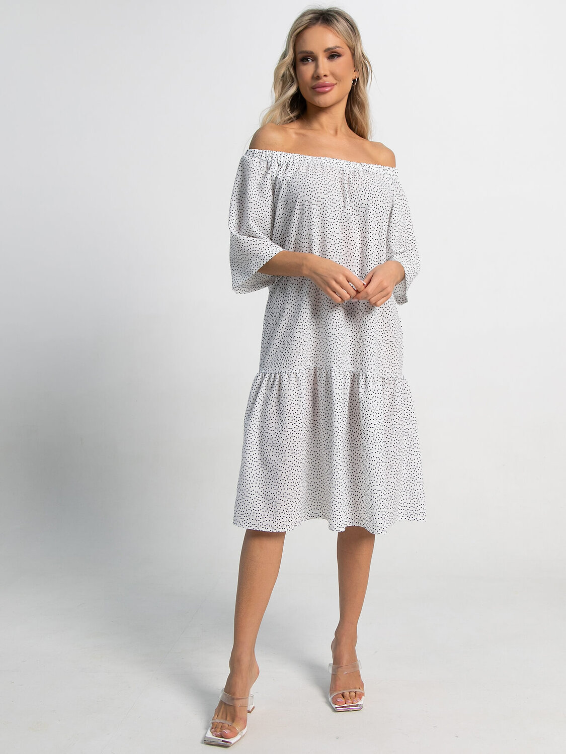 LT Collection Платье 591135 П15522-8М белый